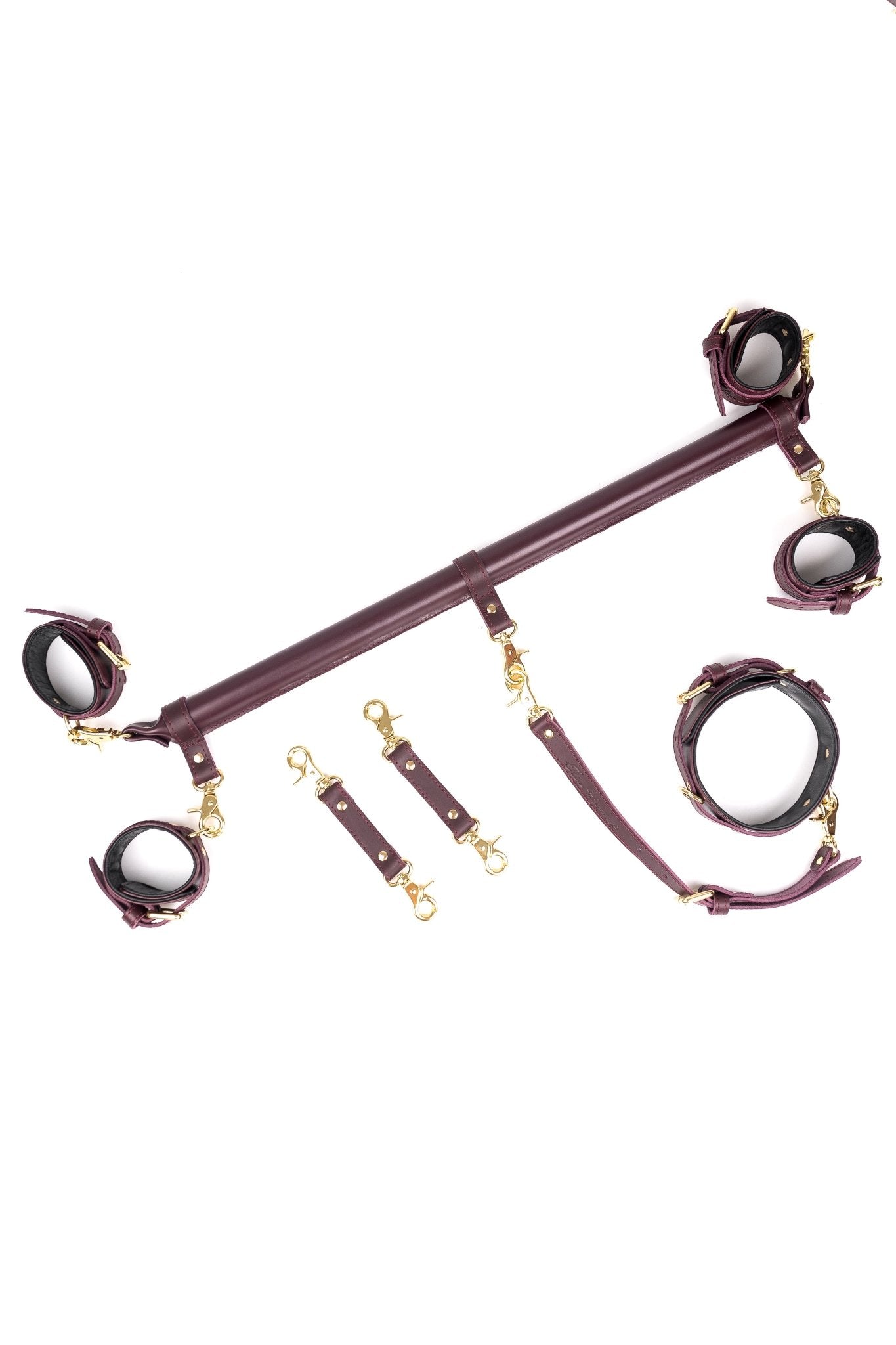 5 - Point Leather Spreader Bar Set - Elinlatex