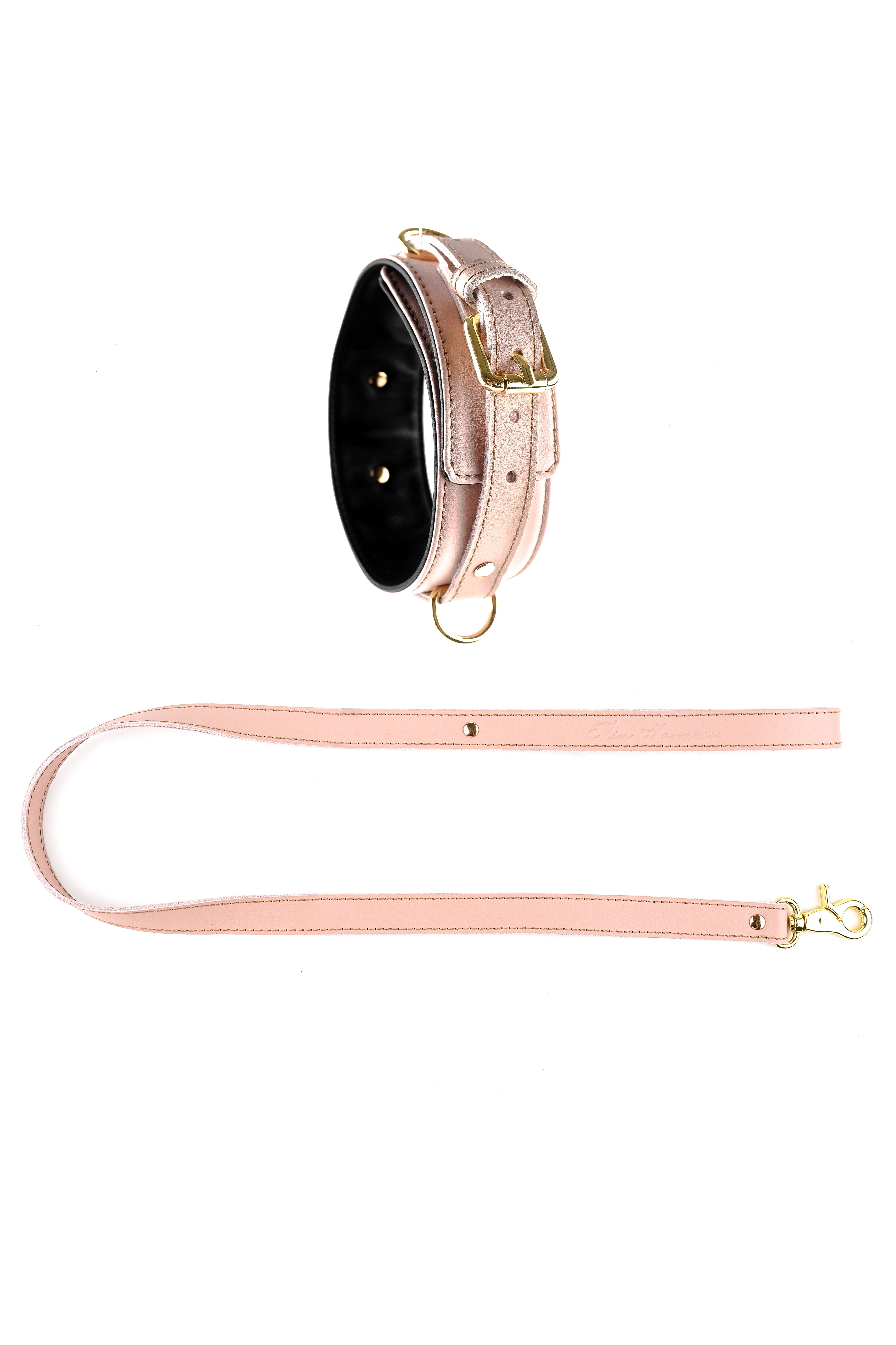 Lederhalsband mit Leine. 10 Farben