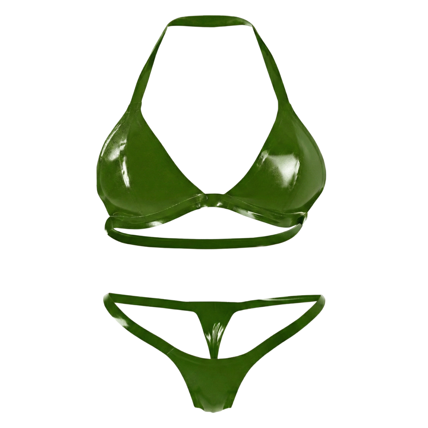 Multicolor Latex Lingerie | Latex Bra + Micro Bikini | 11 colors