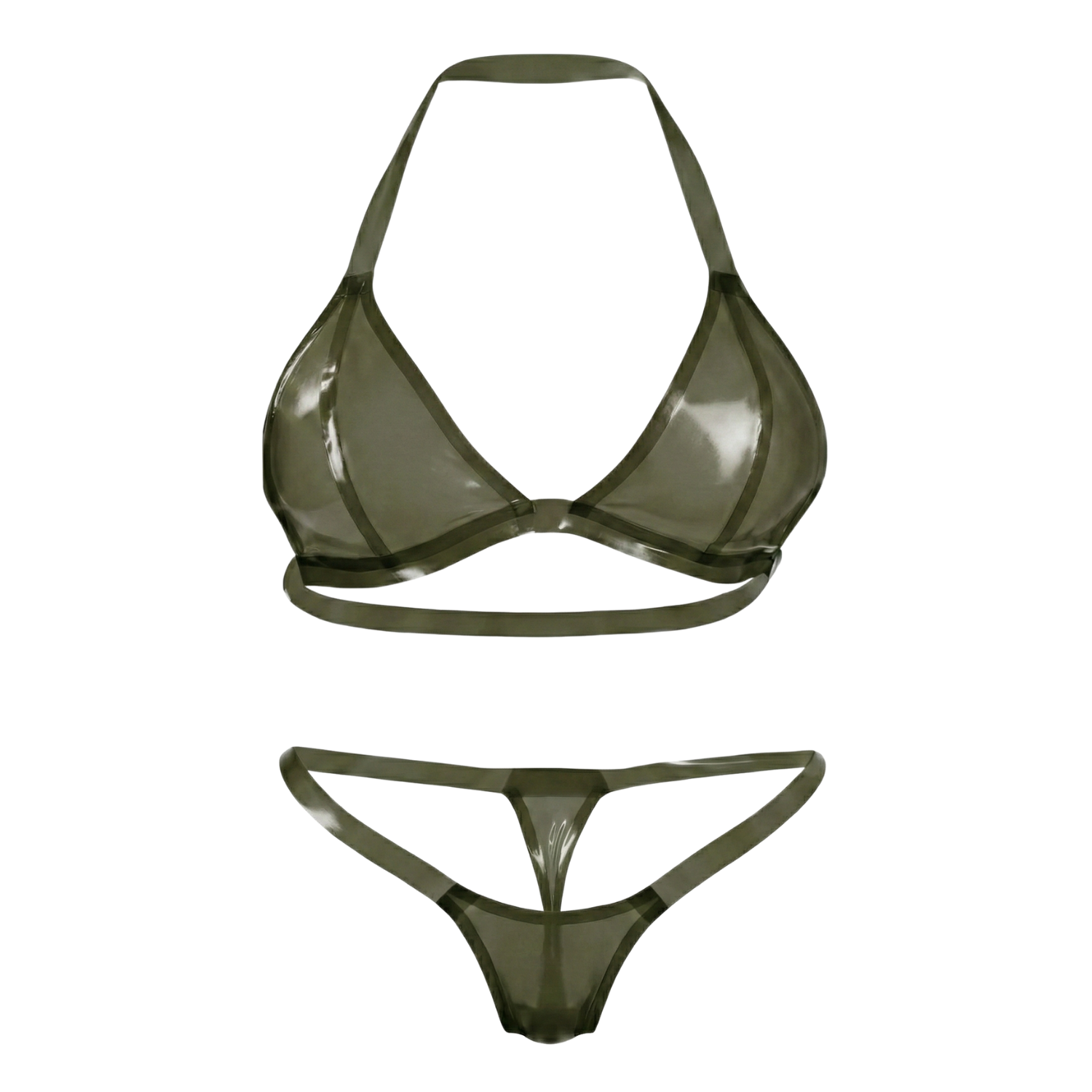 Multicolor Latex Lingerie | Latex Bra + Micro Bikini | 11 colors