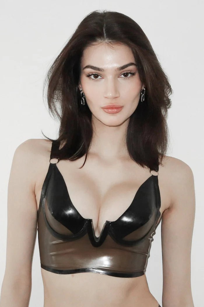 BOHEMIA Latex Bra. Black - Elinlatex