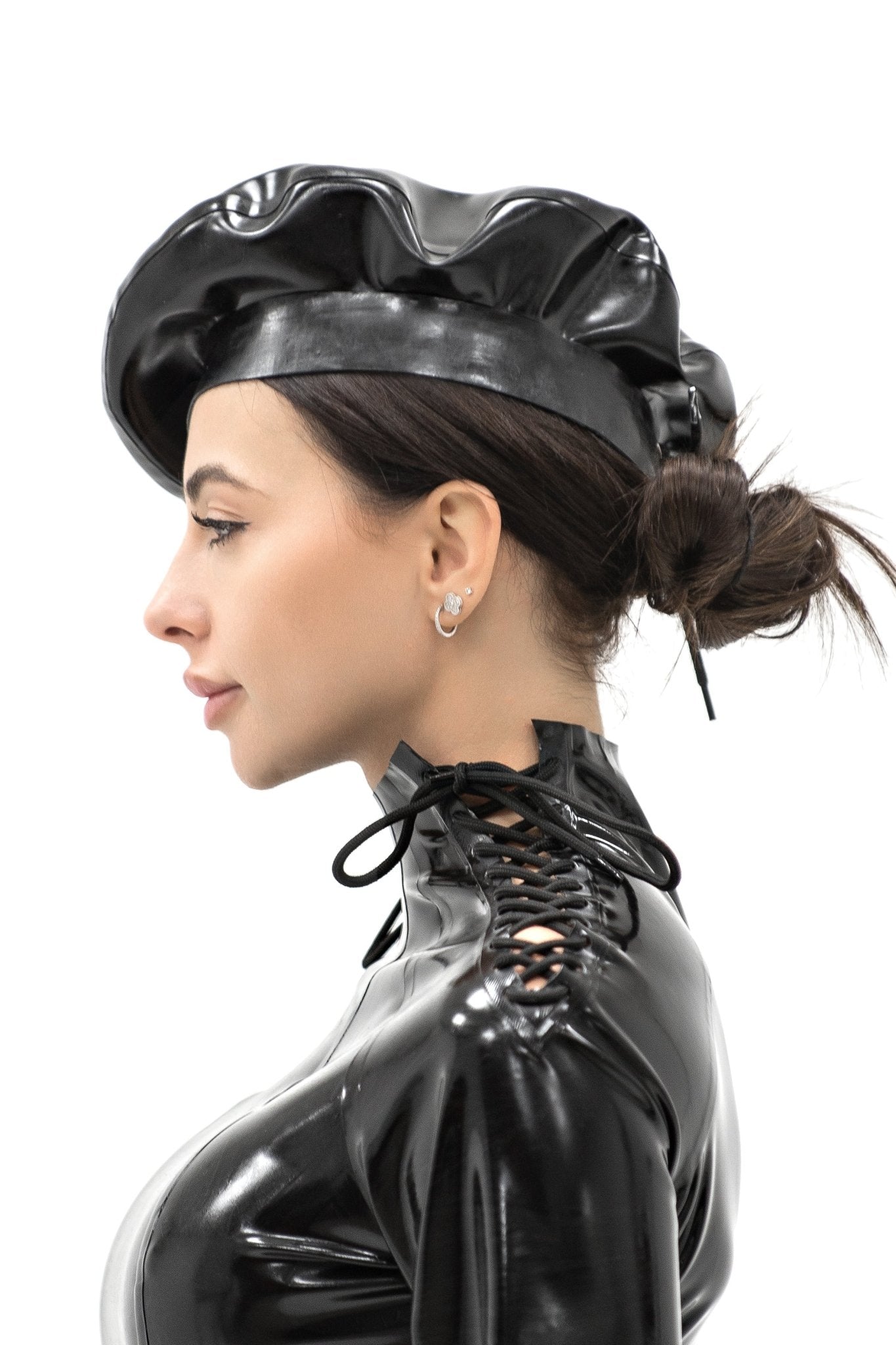 Latex Beret. Black - Elinlatex