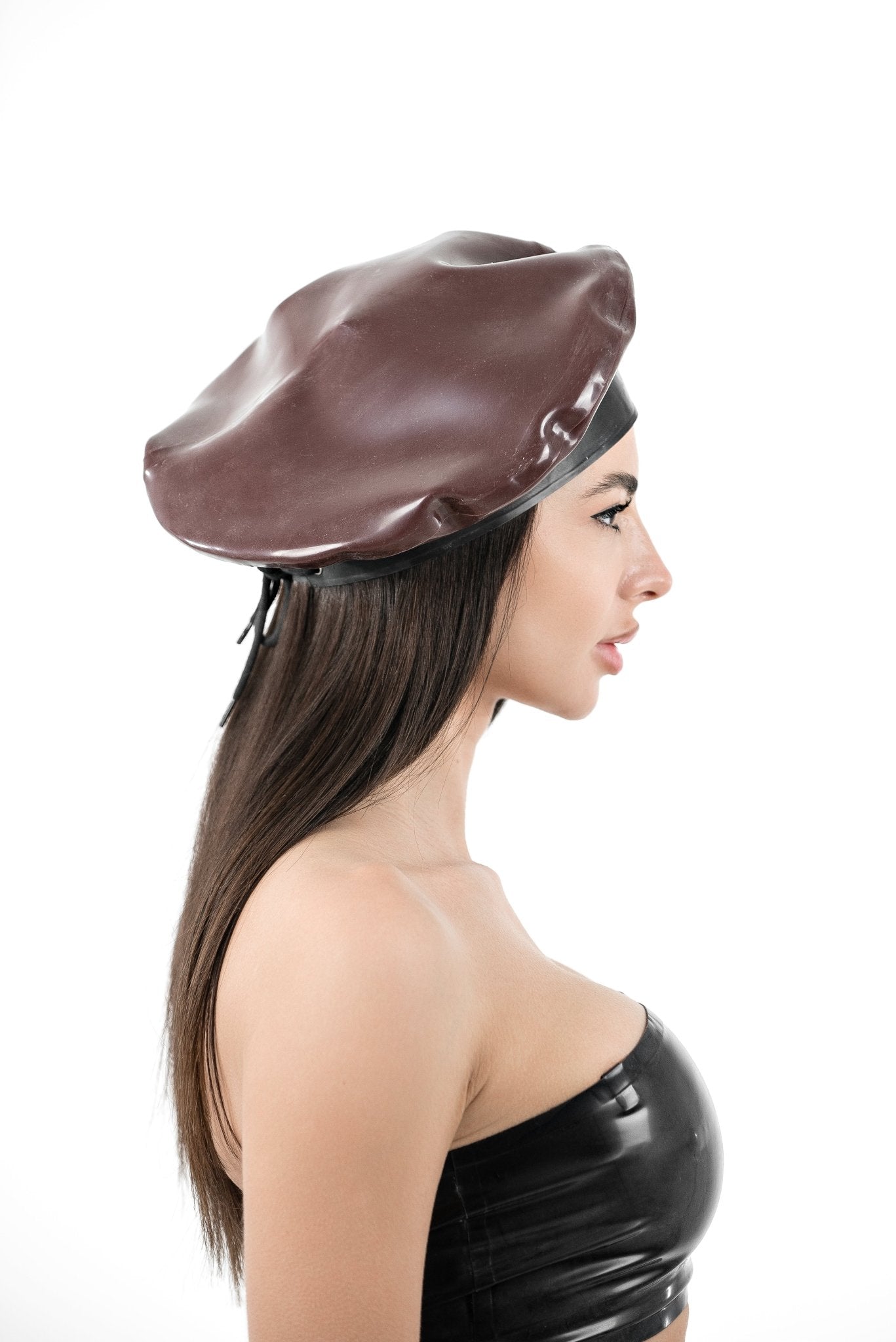Latex Beret. Brown - Elinlatex