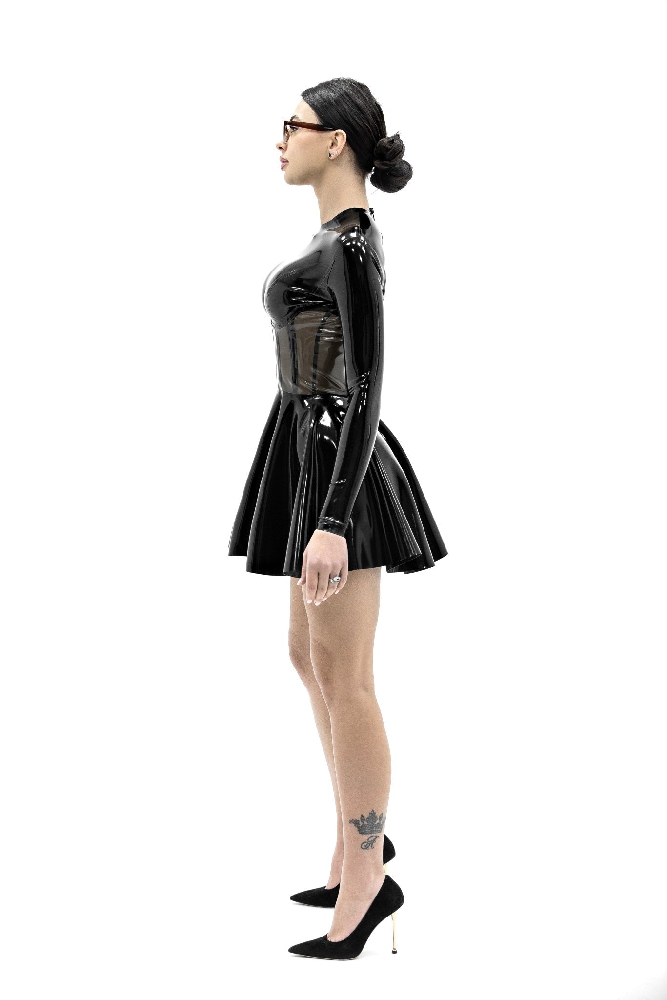 Latex Dress Whirlpool. Black - Elinlatex