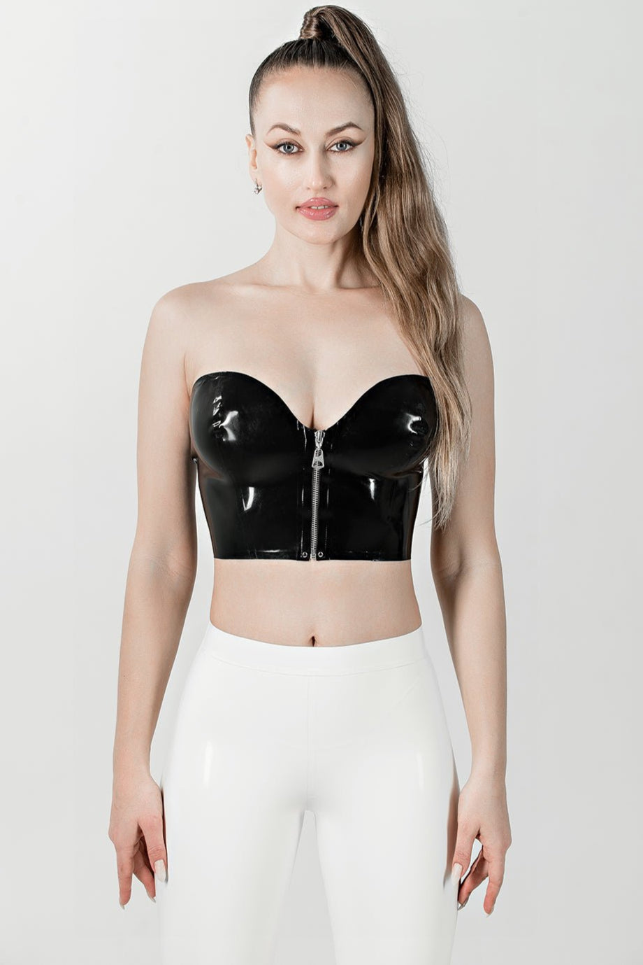 Latex top with front zipper - Elinlatex