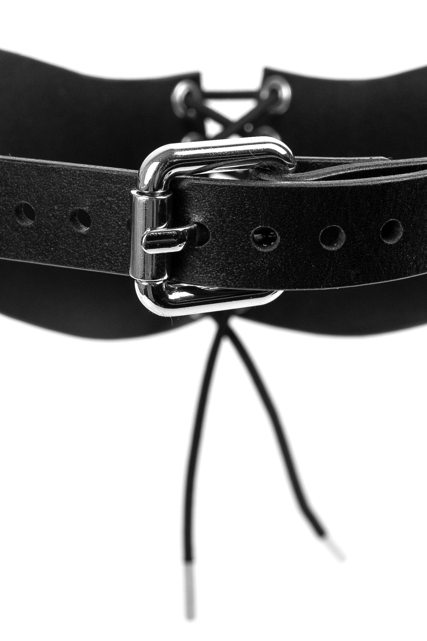 Leather Waist Belt with Front Lace - Up - Elinlatex