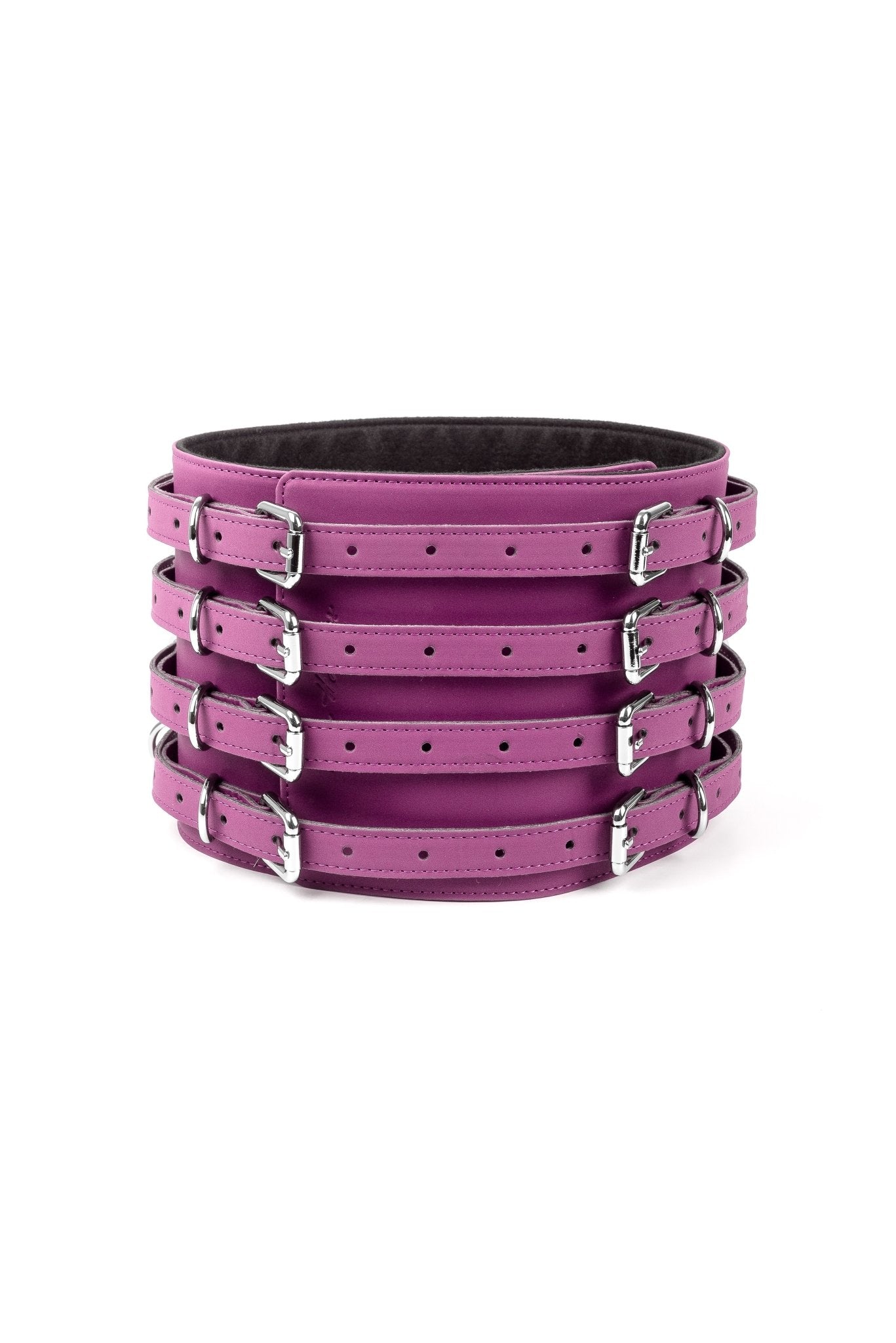 Neoprene Vegan Leather Belt. Black - Elinlatex