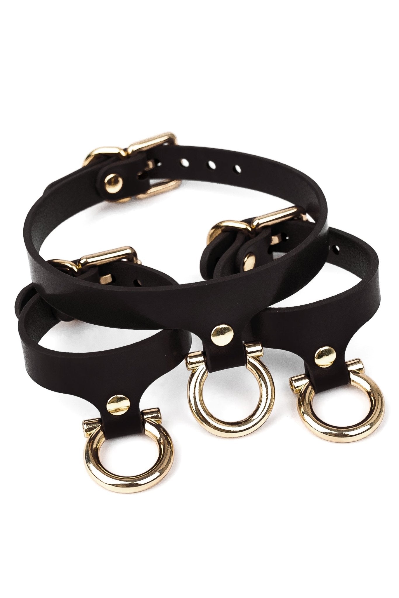 Set “Horseshoe” Cuffs And Collar - Elinlatex