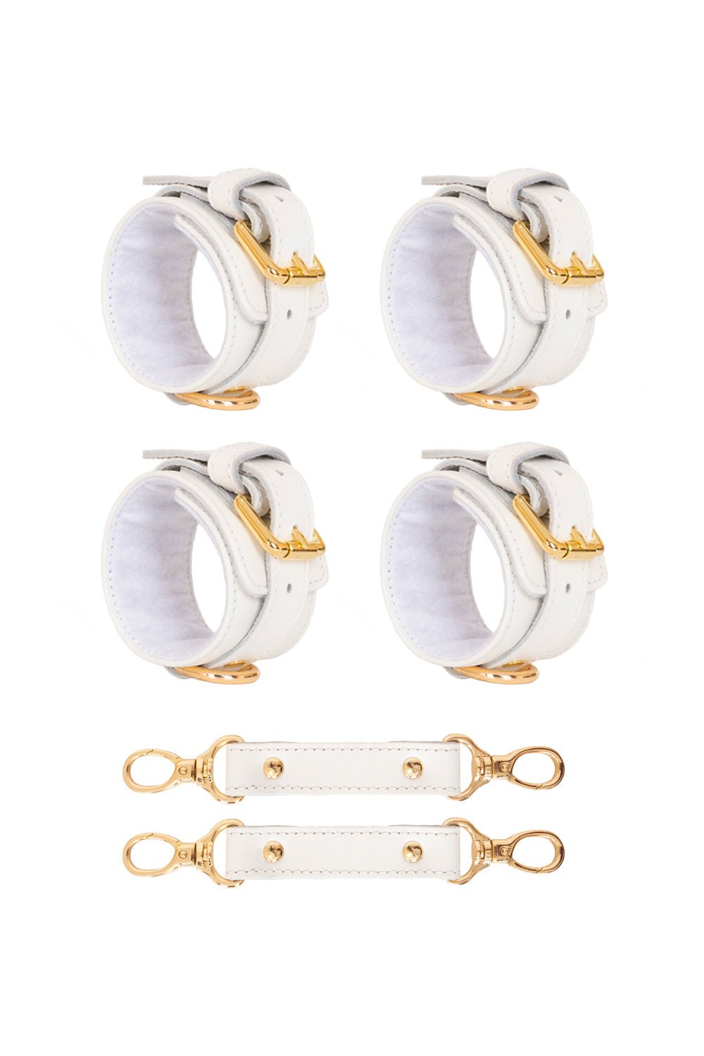 2 in 1 Hand and Ankle cuffs Leather Set. 10 colors