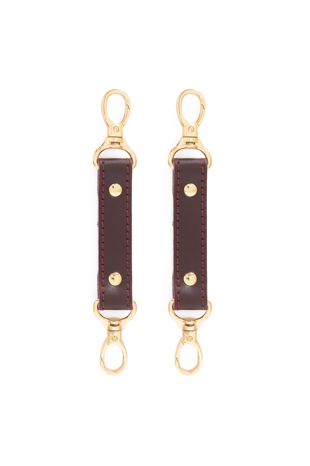 2 - Way Leather Connector. Set of 2 Short Straps for Fixation - Elinlatex