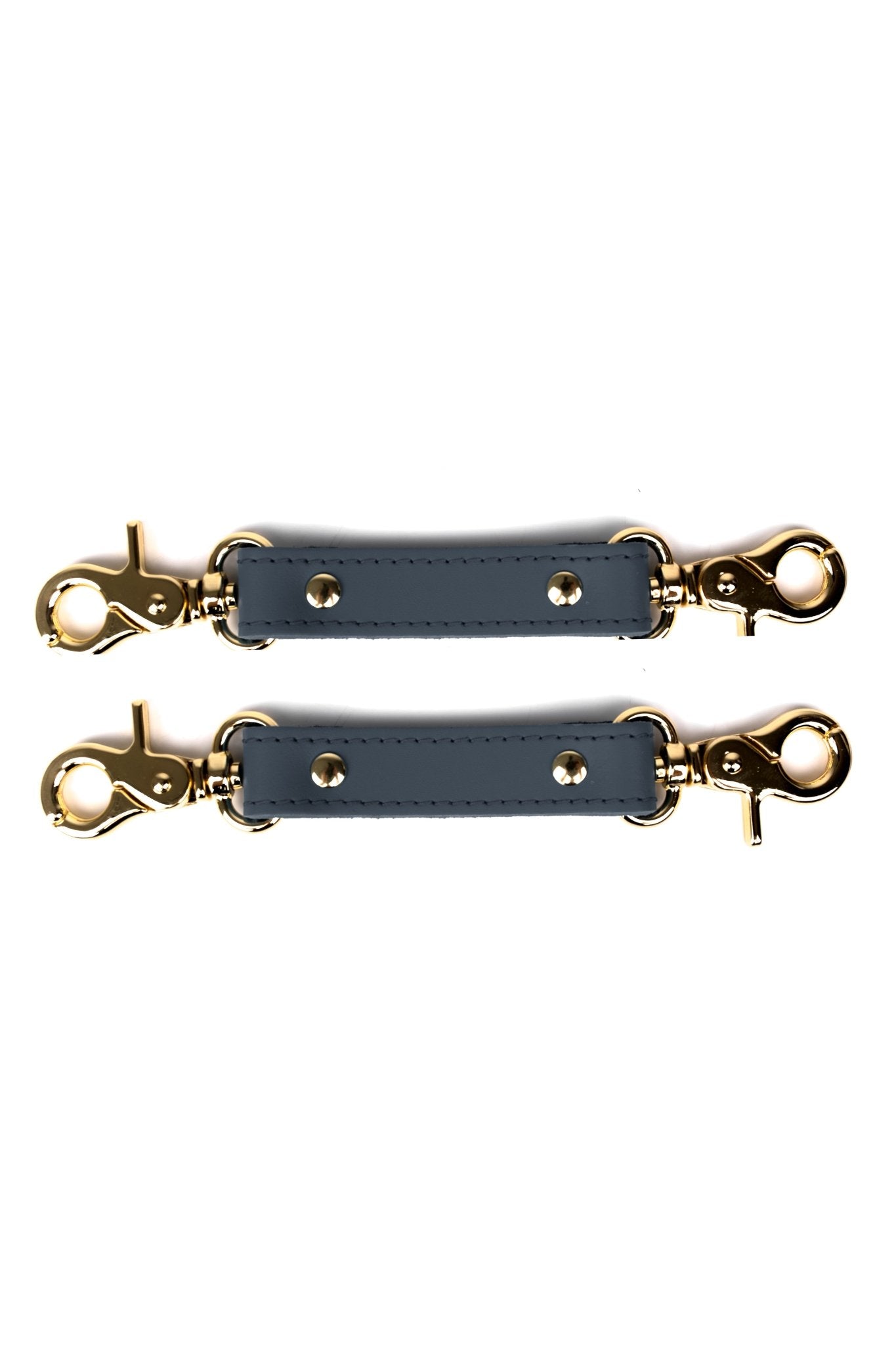 2 - Way Leather Connector. Set of 2 Short Straps for Fixation Reinforced Steel - Elinlatex