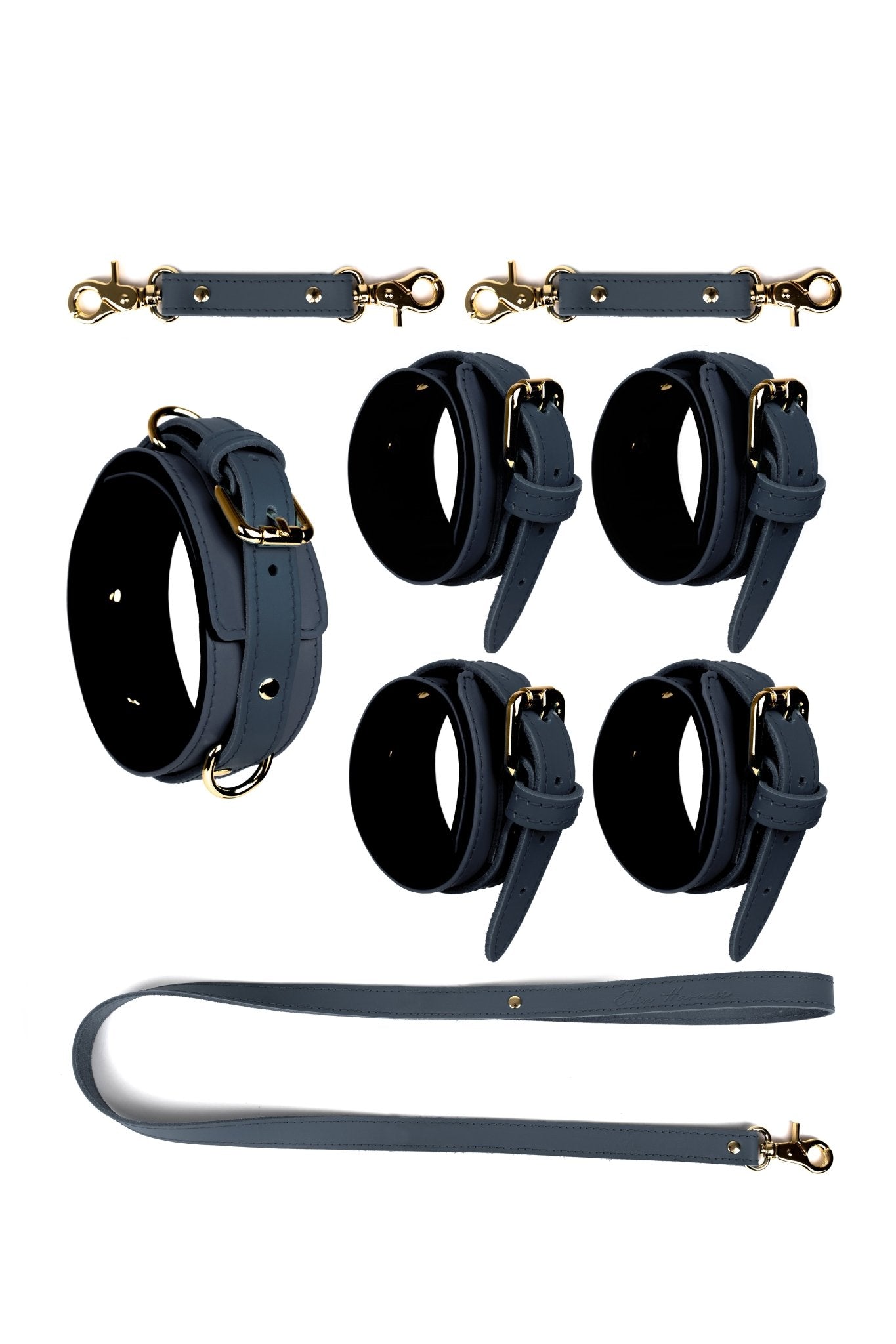 3 in 1 Leather Harness Bondage Set. 10 colors - Elinlatex