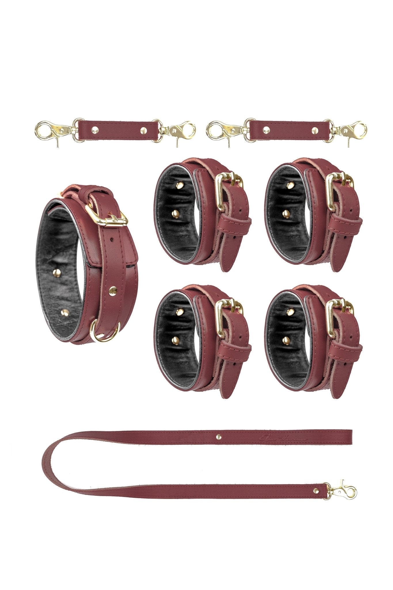 3 in 1 Leather Harness Bondage Set. 10 colors - Elinlatex