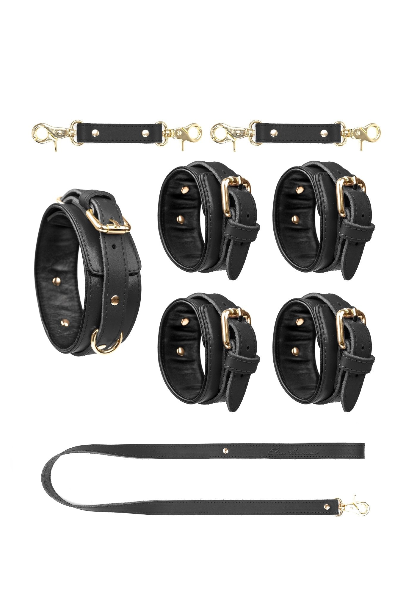 3 in 1 Leather Harness Bondage Set. 10 colors - Elinlatex