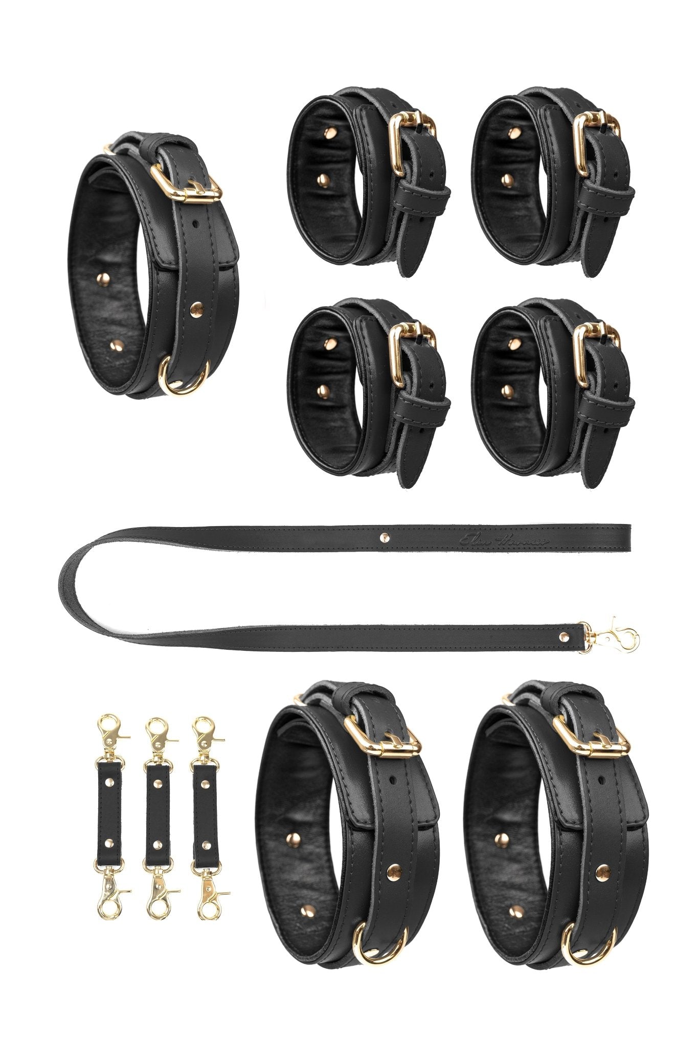 4 in 1 Leather Harness Bondage Set. 10 colors - Elinlatex