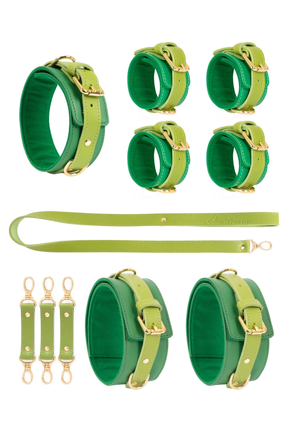 4 in 1 Leather Harness Bondage Set. 10 colors - Elinlatex