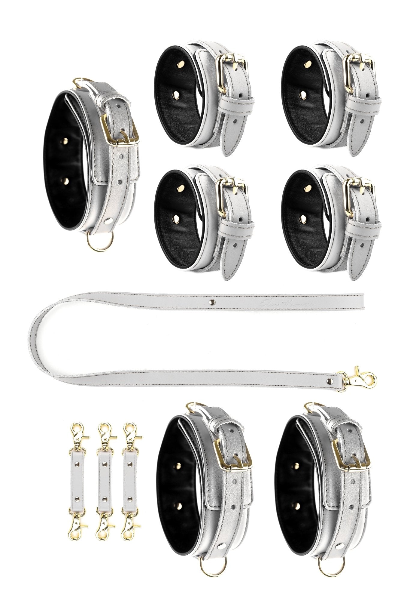 4 in 1 Leather Harness Bondage Set. 10 colors - Elinlatex