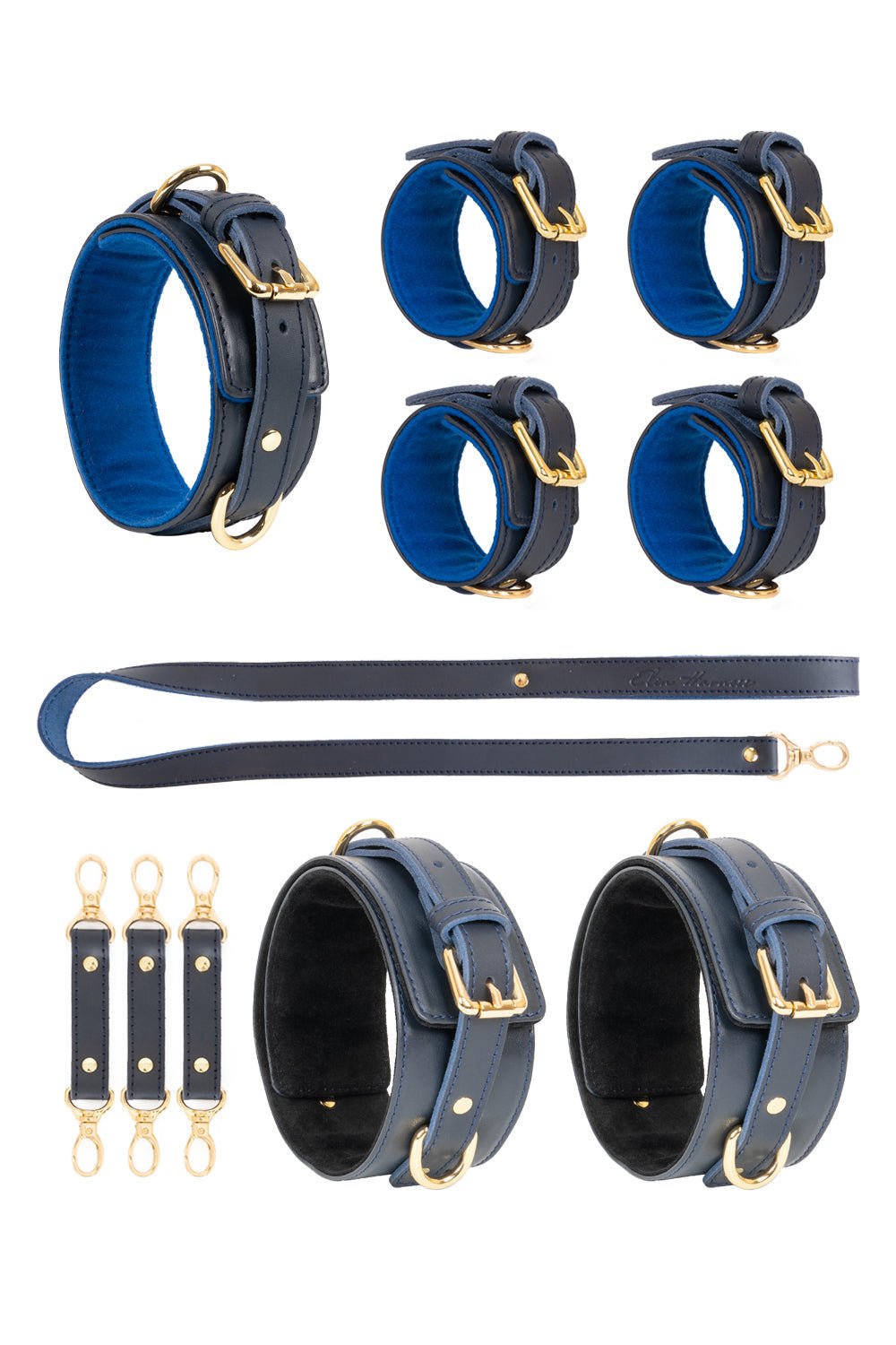 4 in 1 Leather Harness Bondage Set. 10 colors - Elinlatex