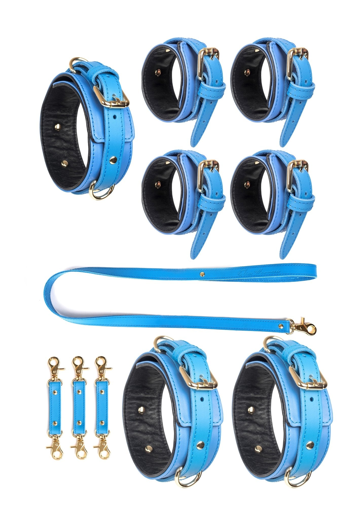 4 in 1 Leather Harness Bondage Set. 10 colors - Elinlatex