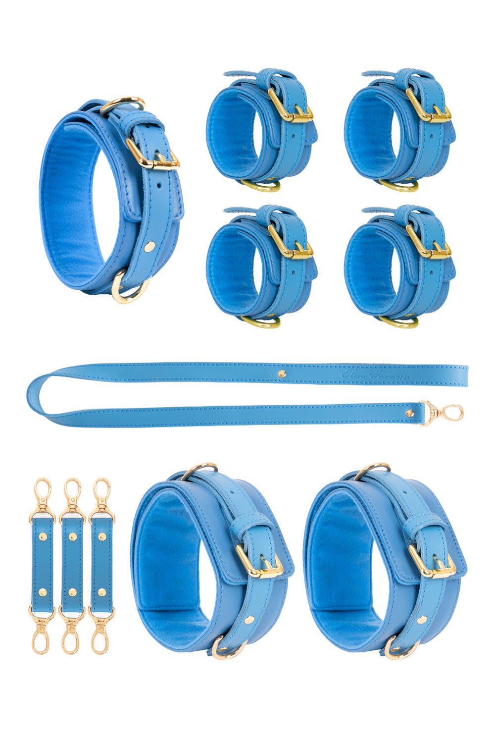 4 in 1 Leather Harness Bondage Set. 10 colors - Elinlatex