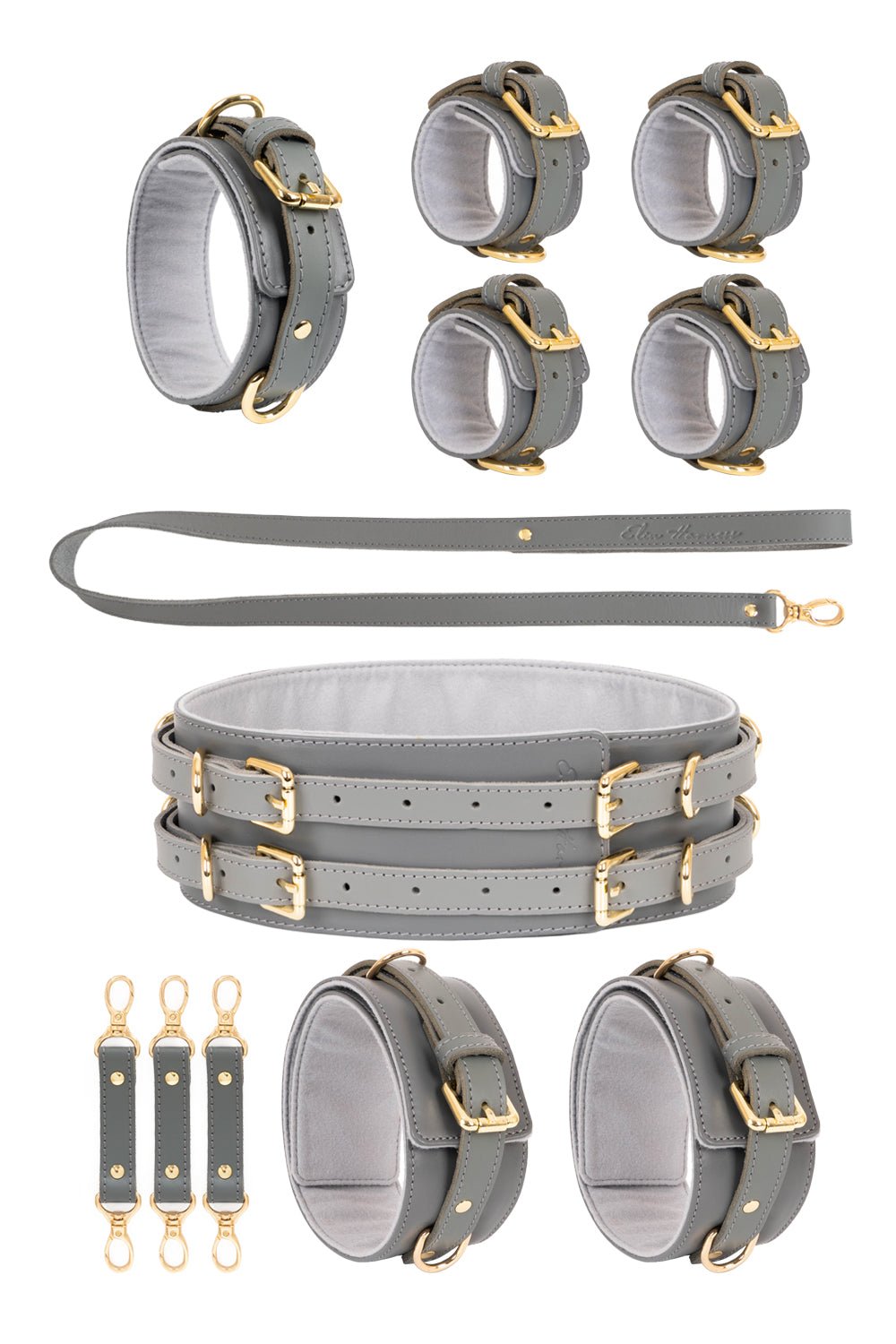 5 in 1 Leather Harness Bondage Set. 10 colors - Elinlatex