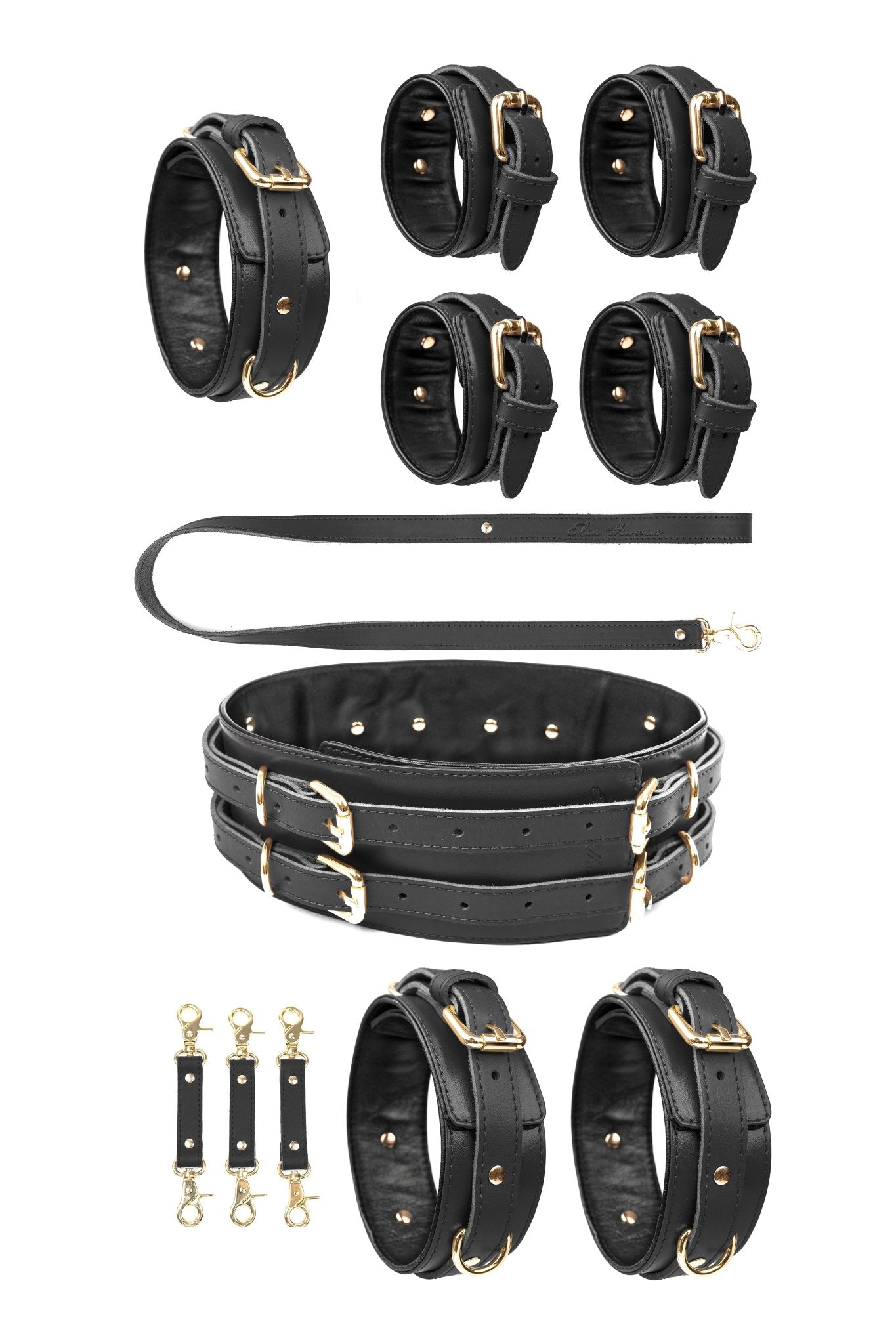 5 in 1 Leather Harness Bondage Set. 10 colors - Elinlatex