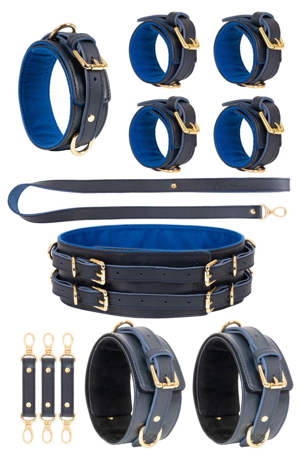 5 in 1 Leather Harness Bondage Set. 10 colors - Elinlatex