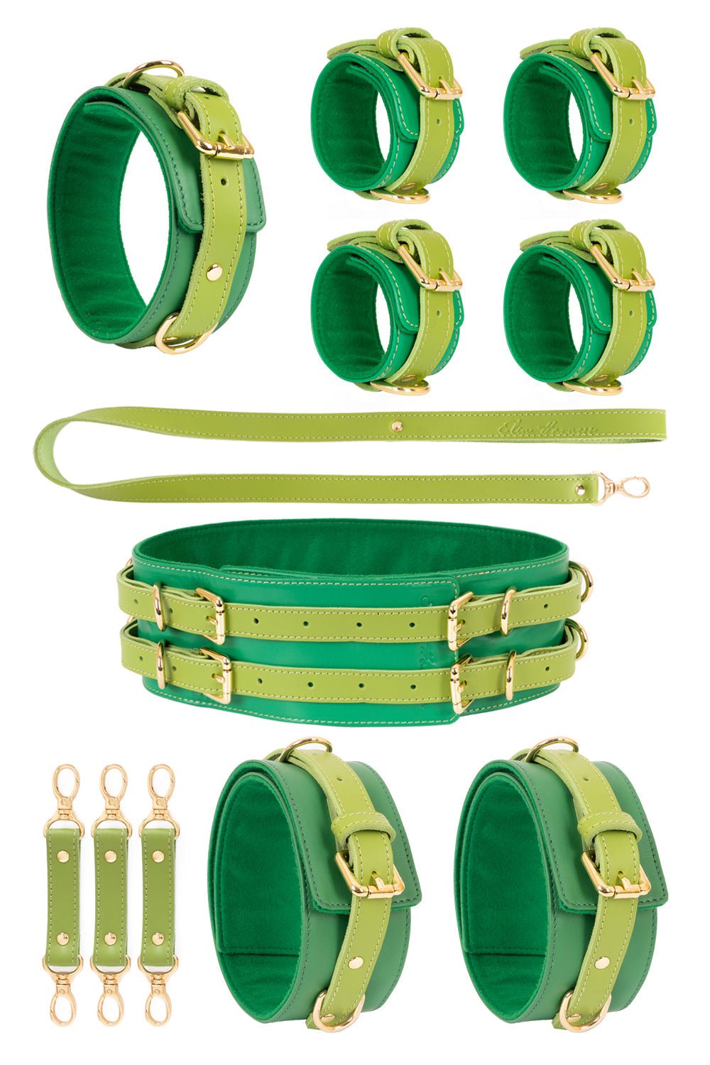 5 in 1 Leather Harness Bondage Set. 10 colors - Elinlatex