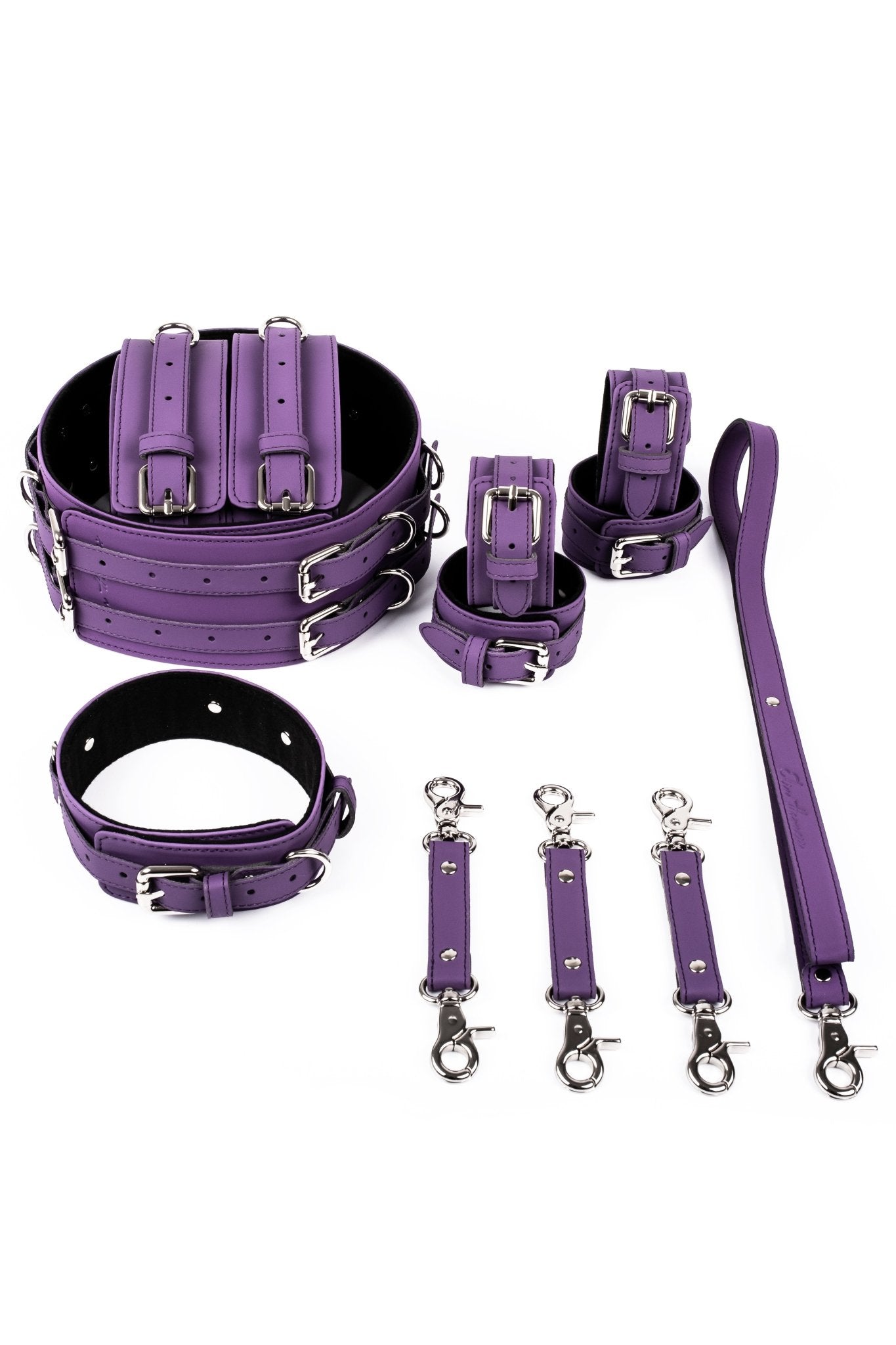 5 in 1 Vegan Leather Harness Bondage Set. 5 colors - Elinlatex