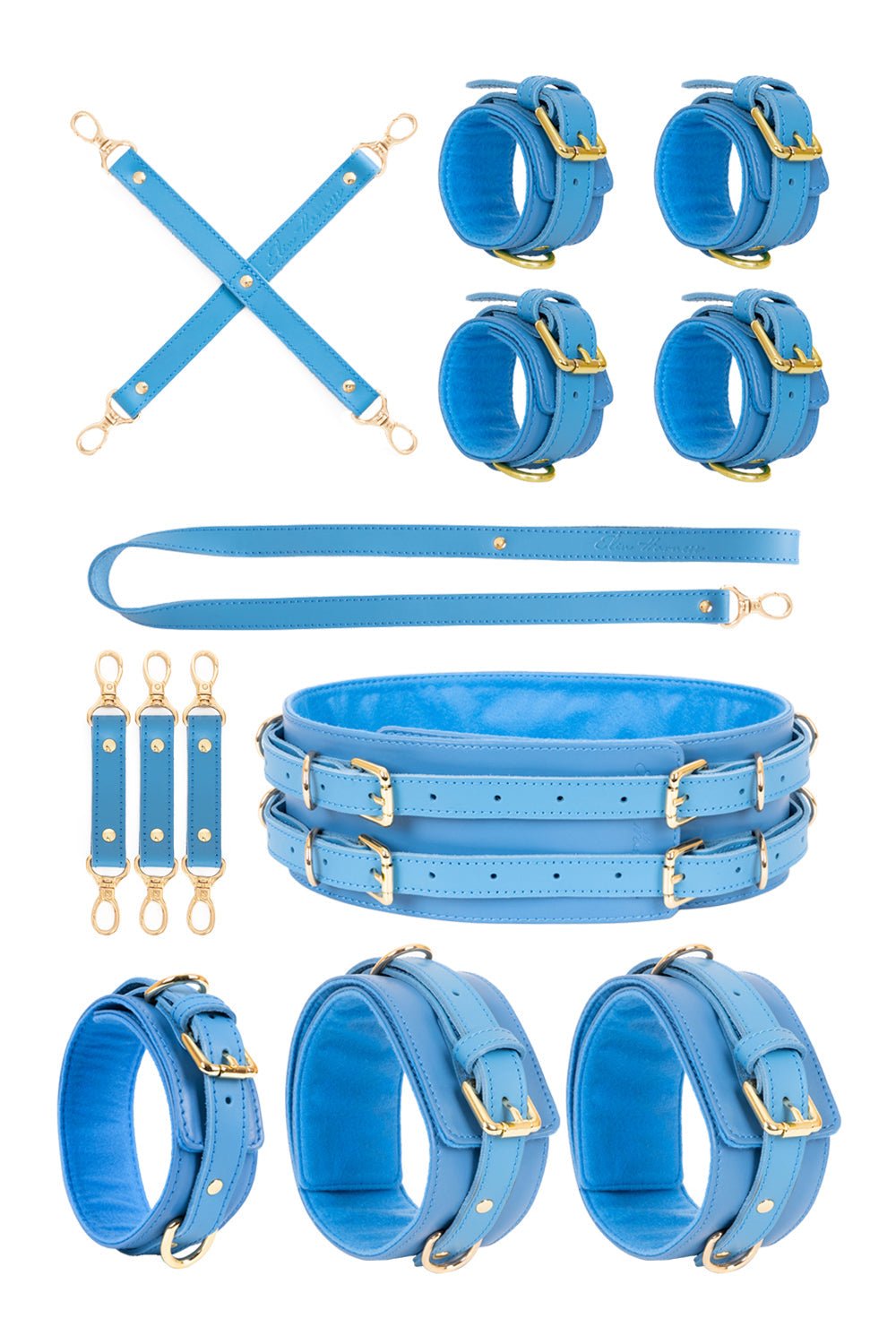 6 in 1 Leather Harness Bondage Set. 10 colors - Elinlatex