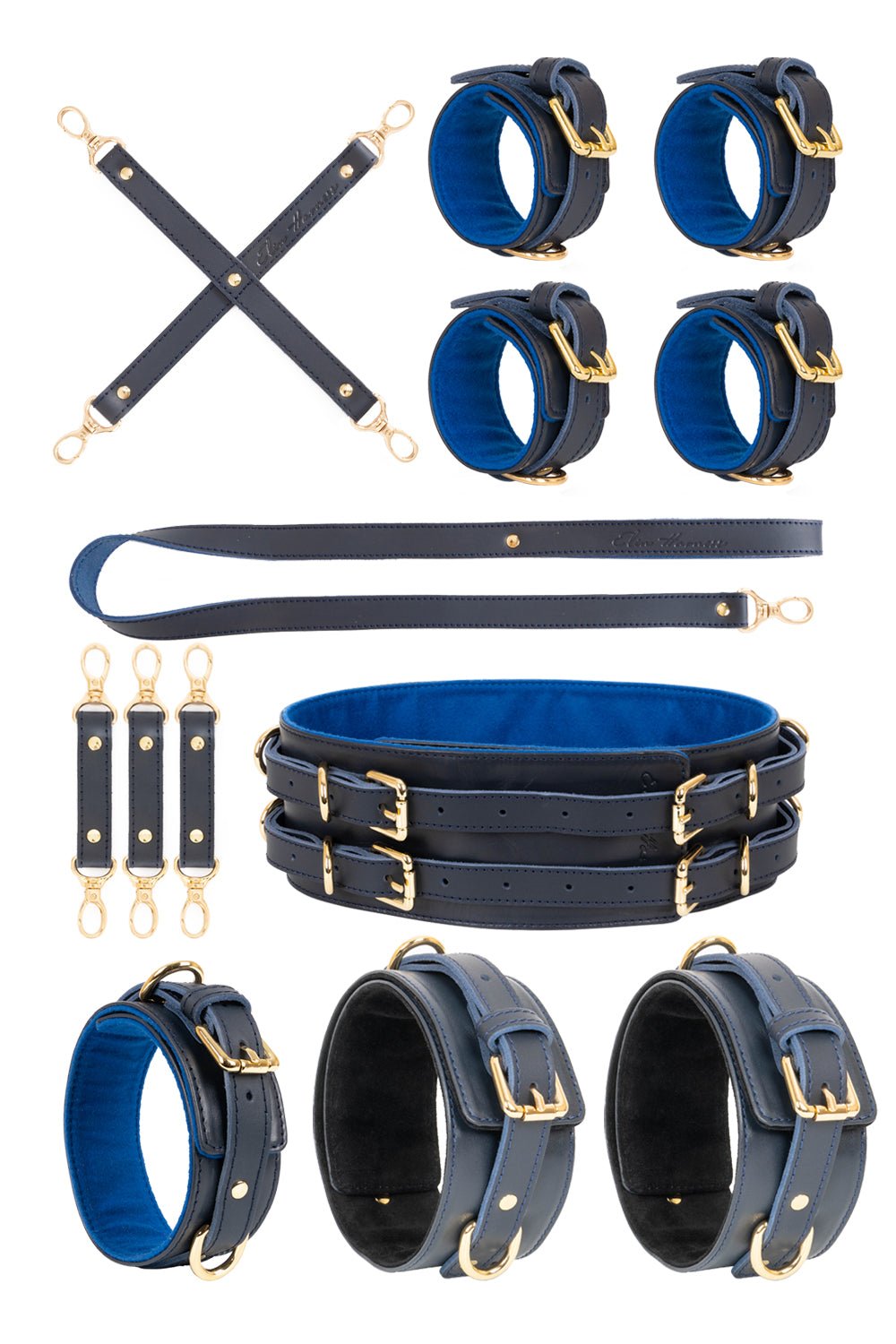 6 in 1 Leather Harness Bondage Set. 10 colors - Elinlatex