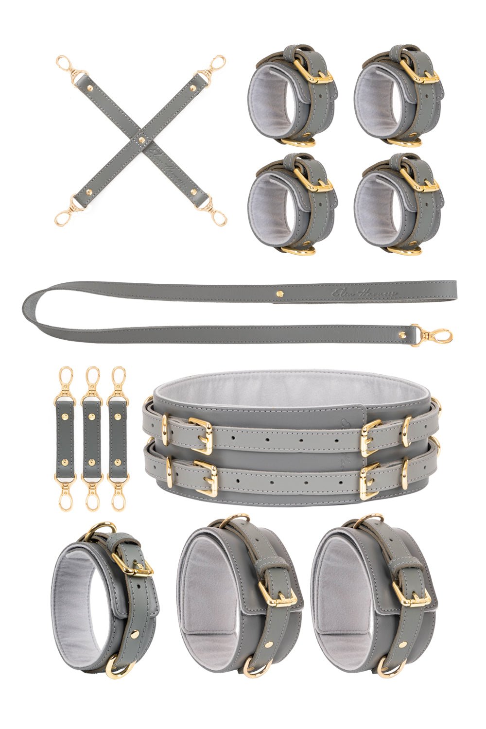 6 in 1 Leather Harness Bondage Set. 10 colors - Elinlatex