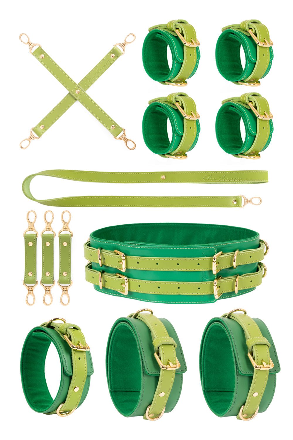 6 in 1 Leather Harness Bondage Set. 10 colors - Elinlatex