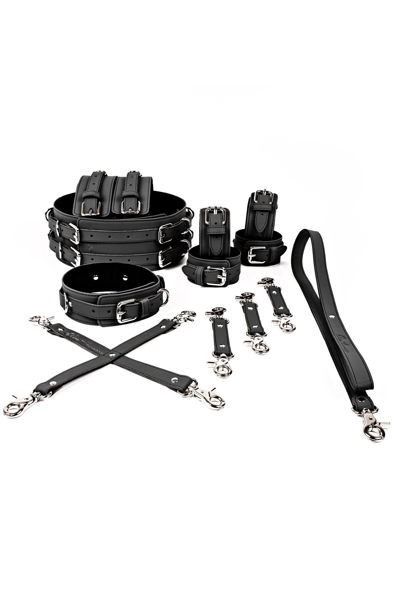 6 in 1 Vegan Leather Harness Bondage Set. 5 colors - Elinlatex