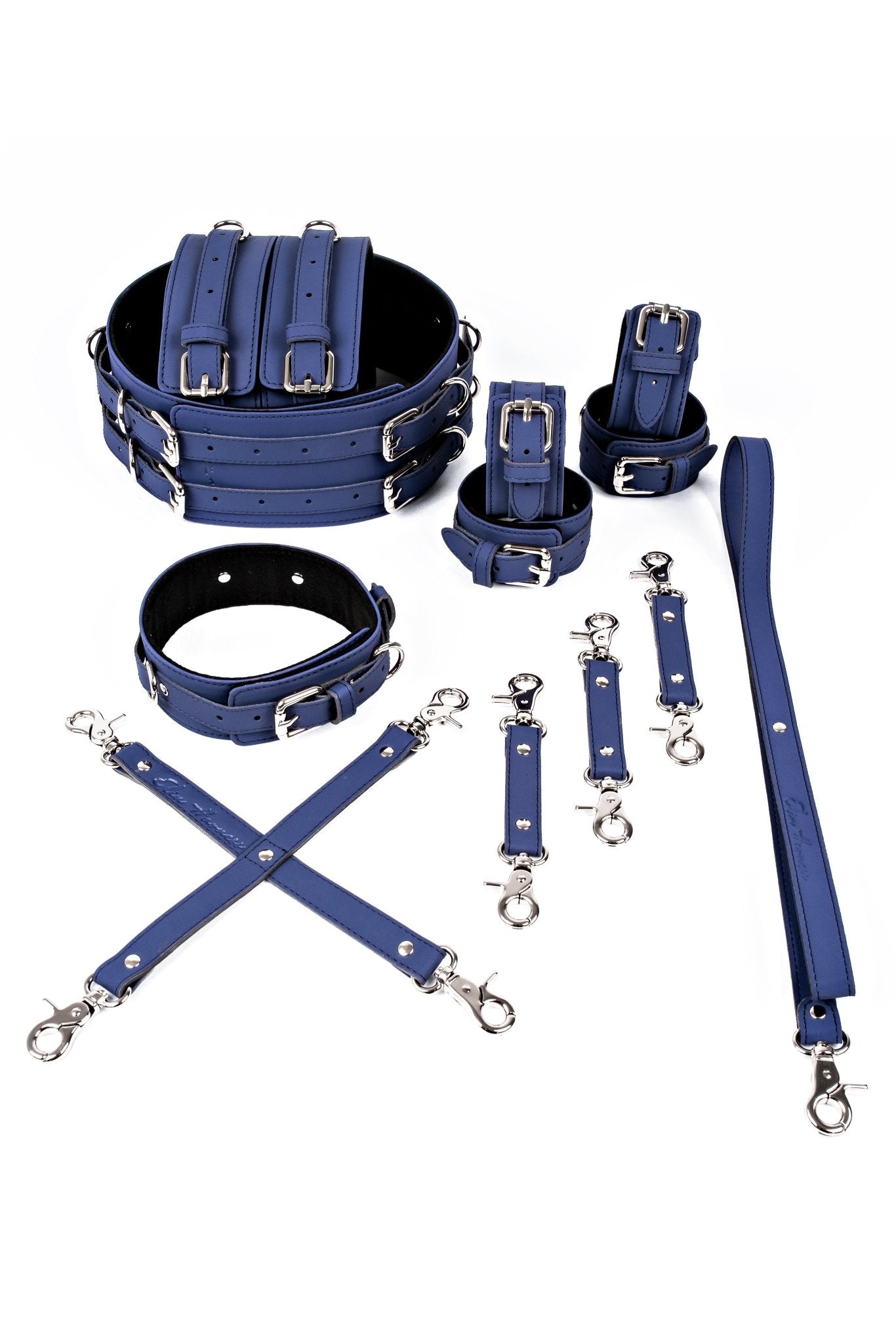 6 in 1 Vegan Leather Harness Bondage Set. 5 colors - Elinlatex