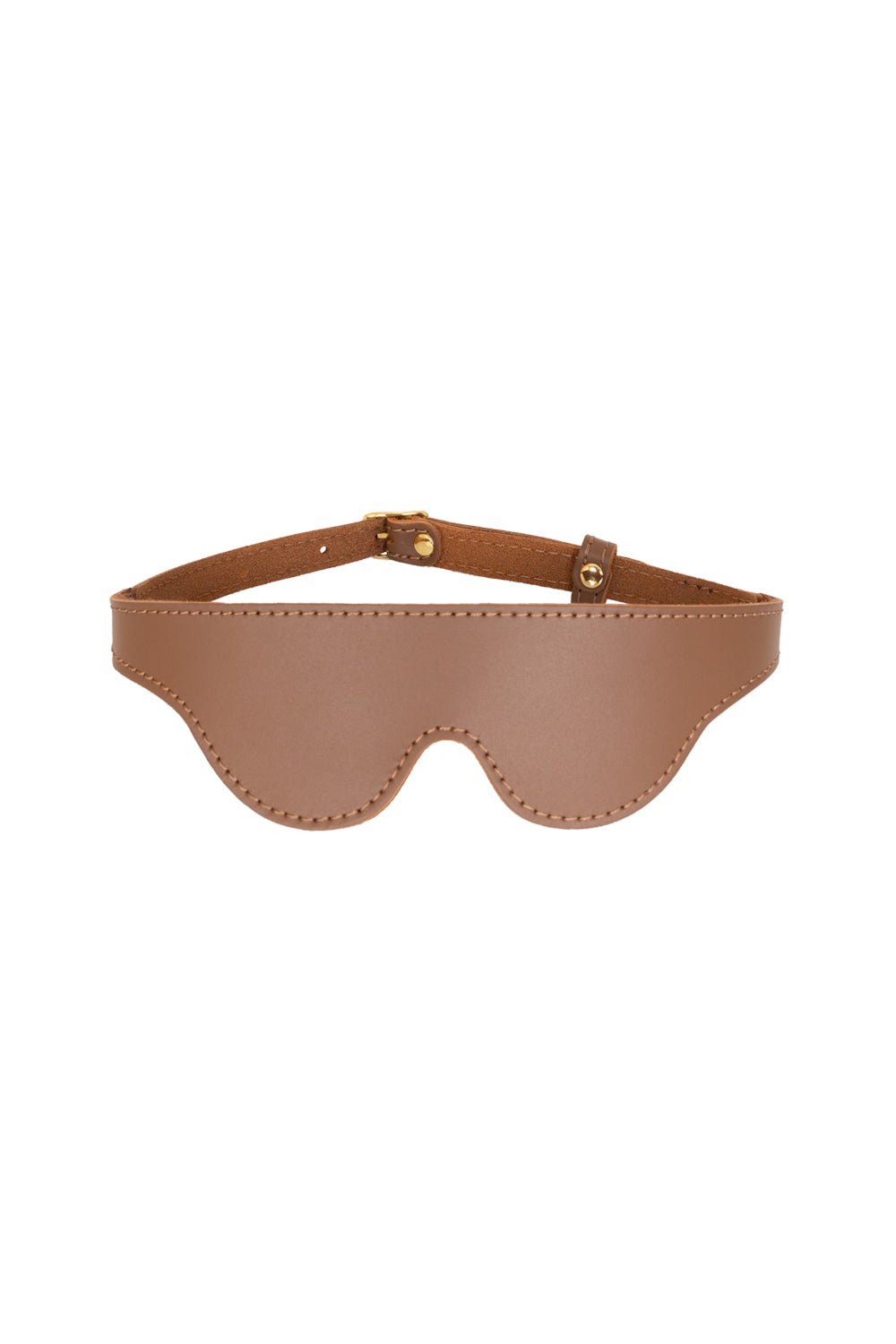 Brown Leather blindfold, eye mask - Elinlatex