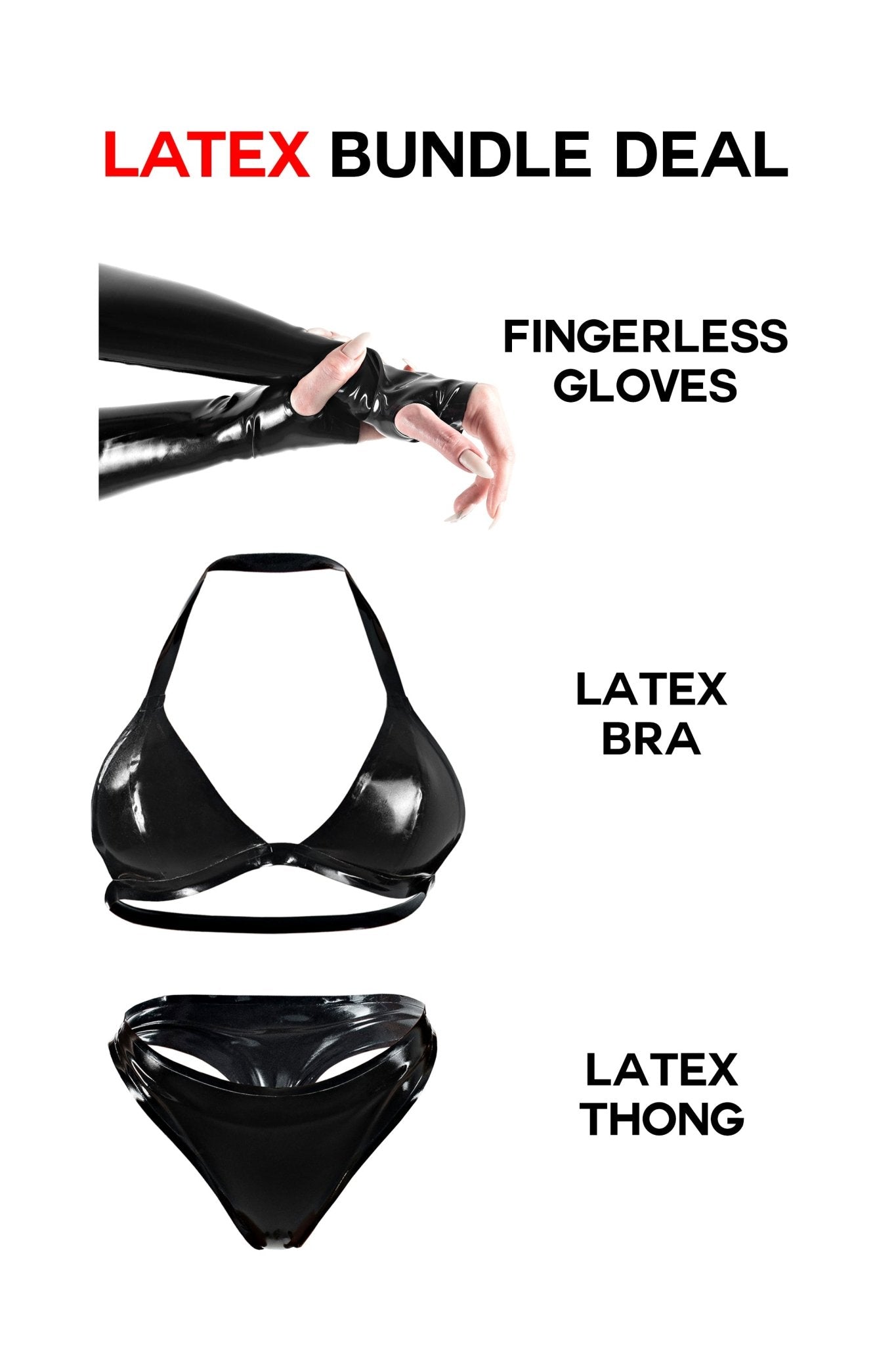 Bundle Deal: Latex Gloves & Latex Lingerie - Elinlatex