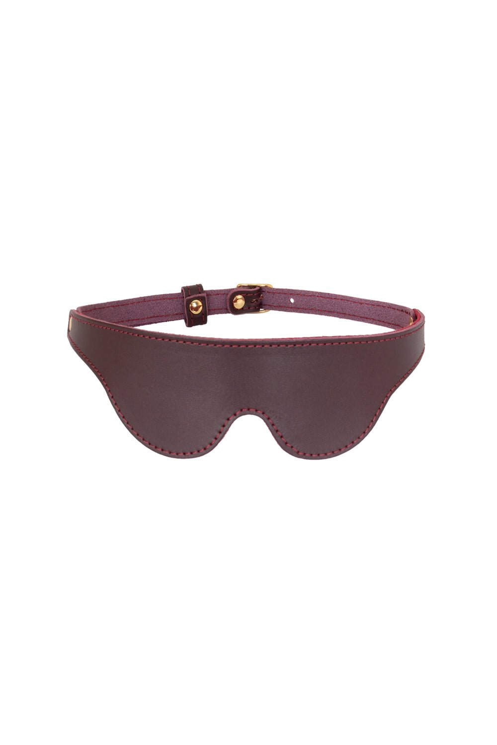 Burgundy Leather blindfold, eye mask - Elinlatex