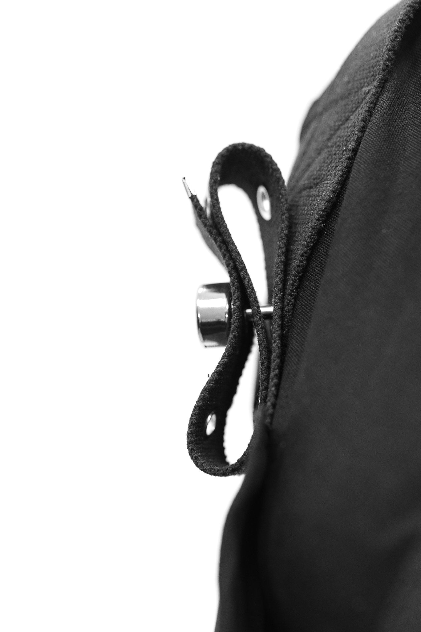 Cotton Straitjacket with Segufix Style Locks & Key. Black - Elinlatex
