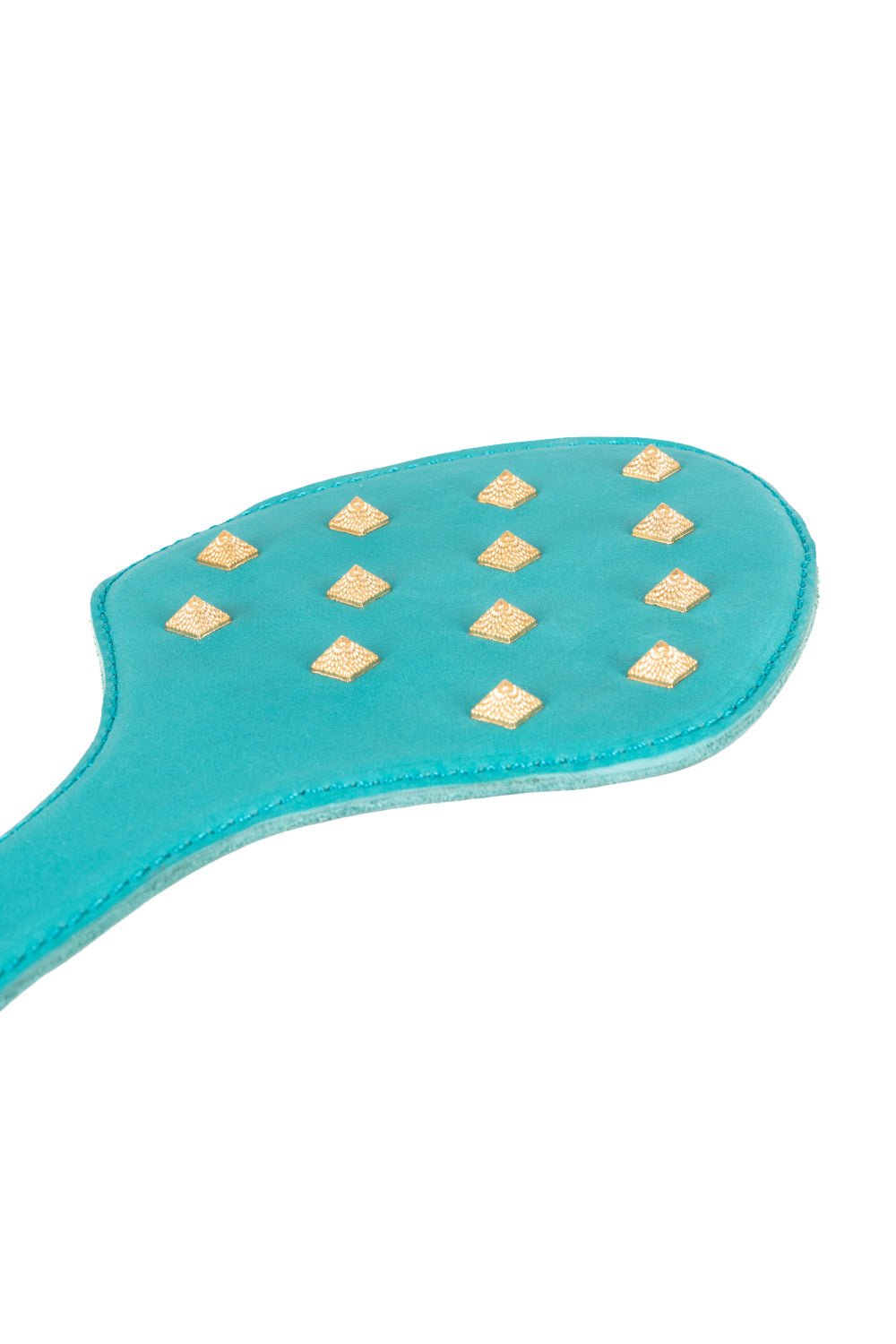 CRAZY HORSE Leather Spanking Paddle with Spikes - Elinlatex