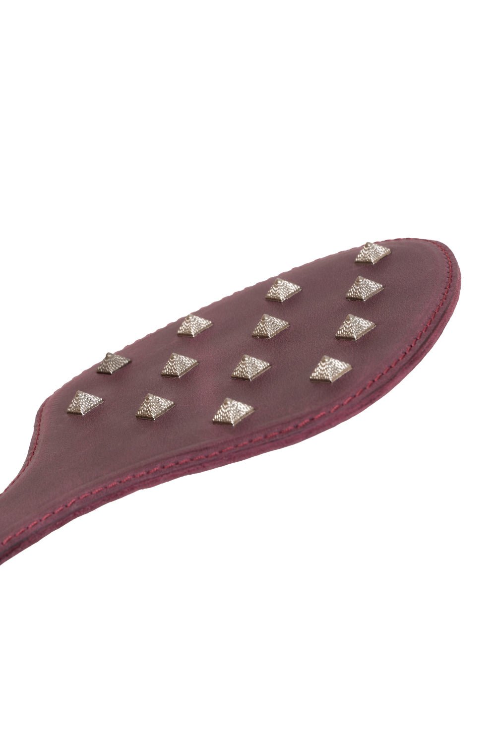 CRAZY HORSE Leather Spanking Paddle with Spikes - Elinlatex