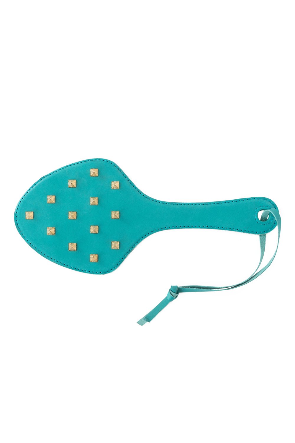 CRAZY HORSE Leather Spanking Paddle with Spikes - Elinlatex