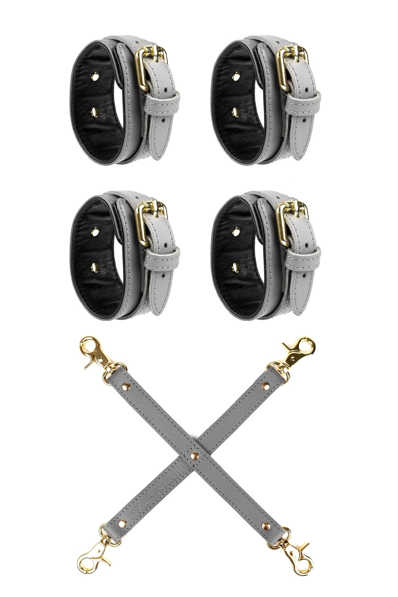 Cuffs set with 4 - way strap connector - Elinlatex