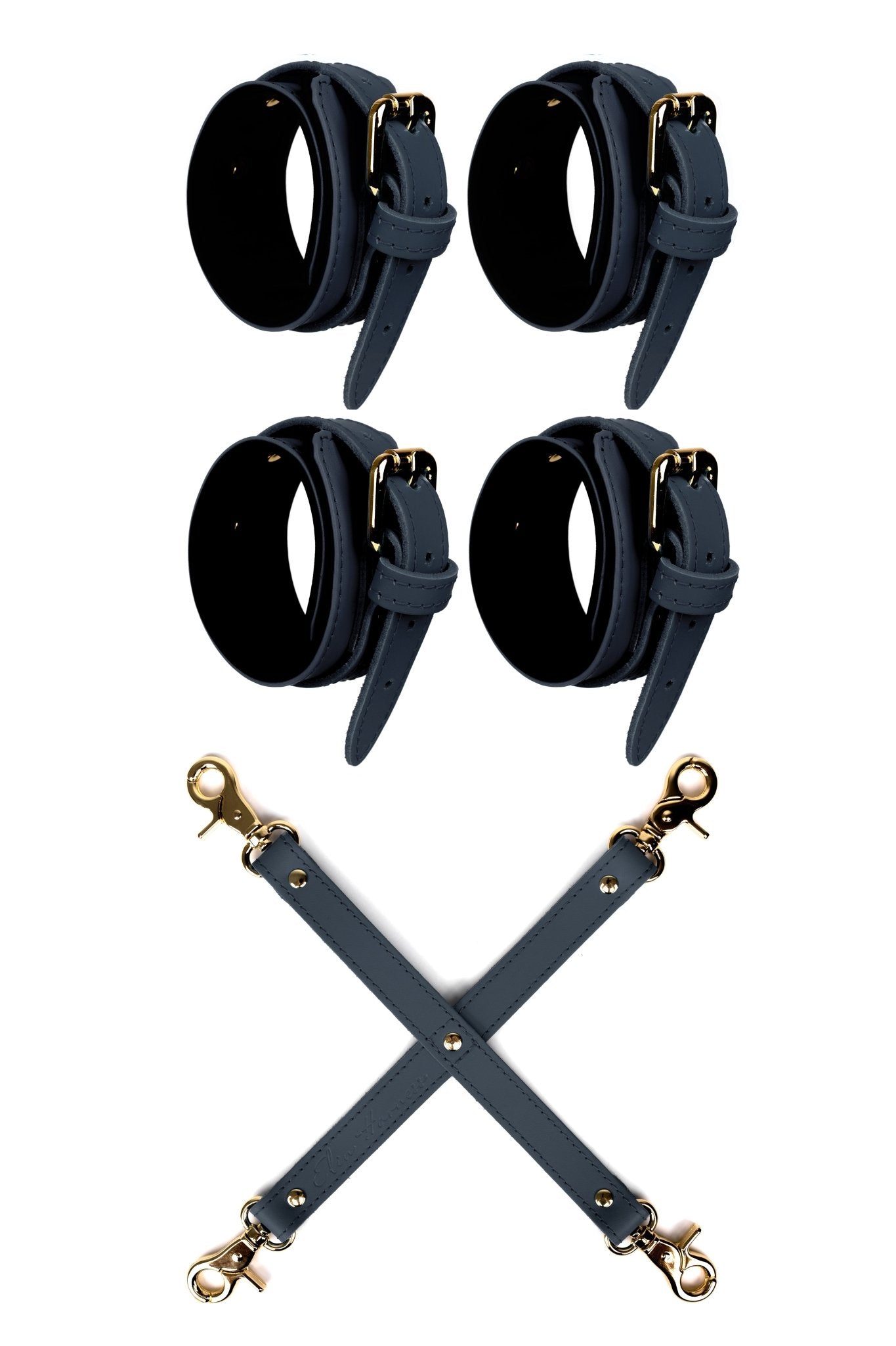 Cuffs set with 4 - way strap connector - Elinlatex