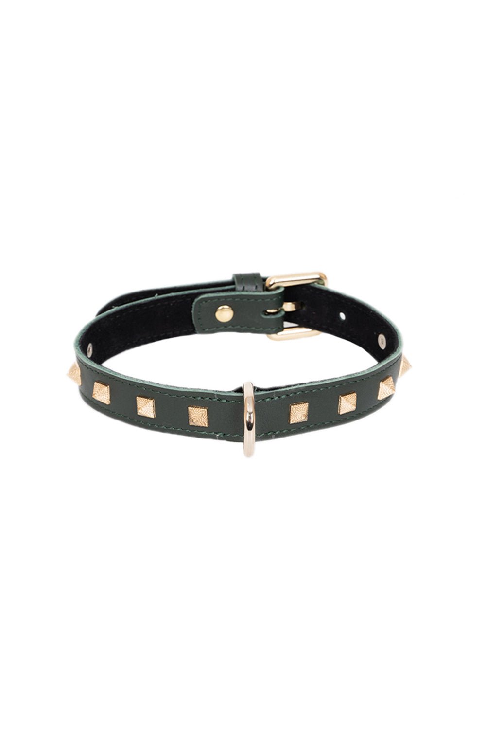 Everyday Leather Spiked Choker - Elinlatex