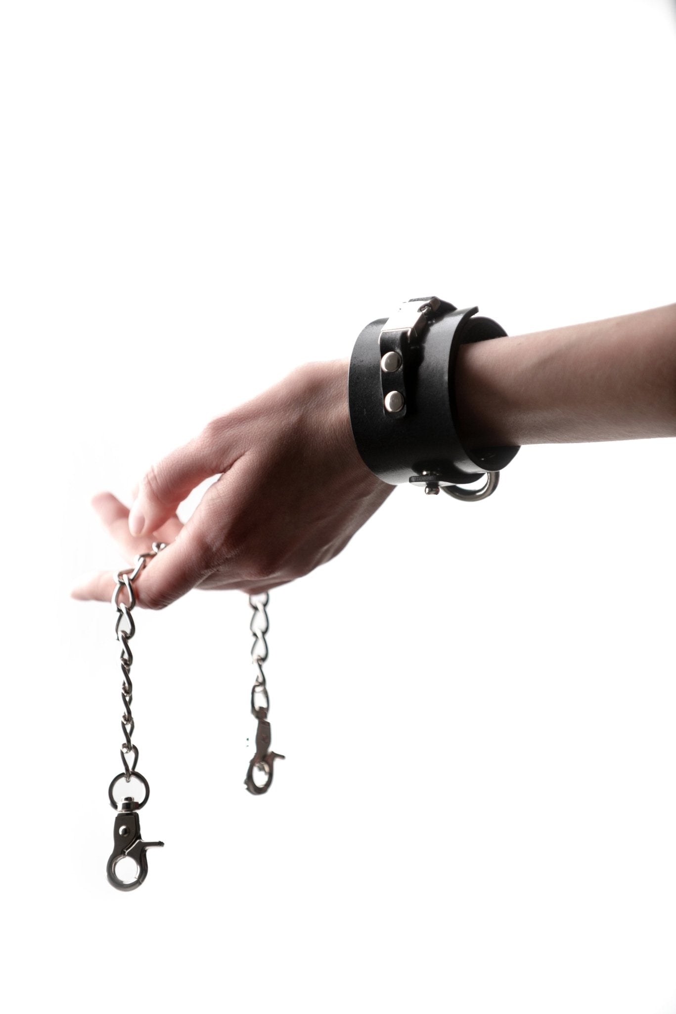 “Fast X me up” Handcuffs, Ankle cuffs with chain connector - Elinlatex