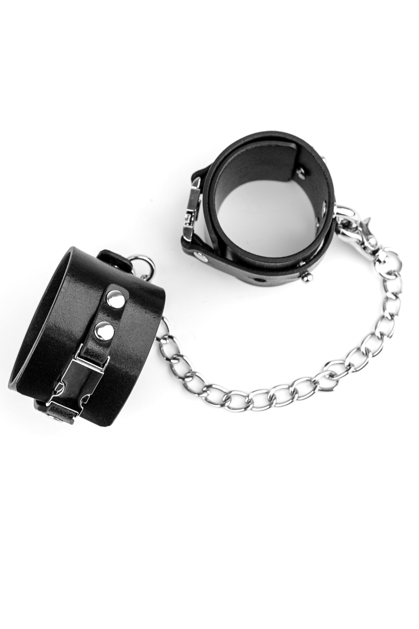 “Fast X me up” Handcuffs, Ankle cuffs with chain connector - Elinlatex