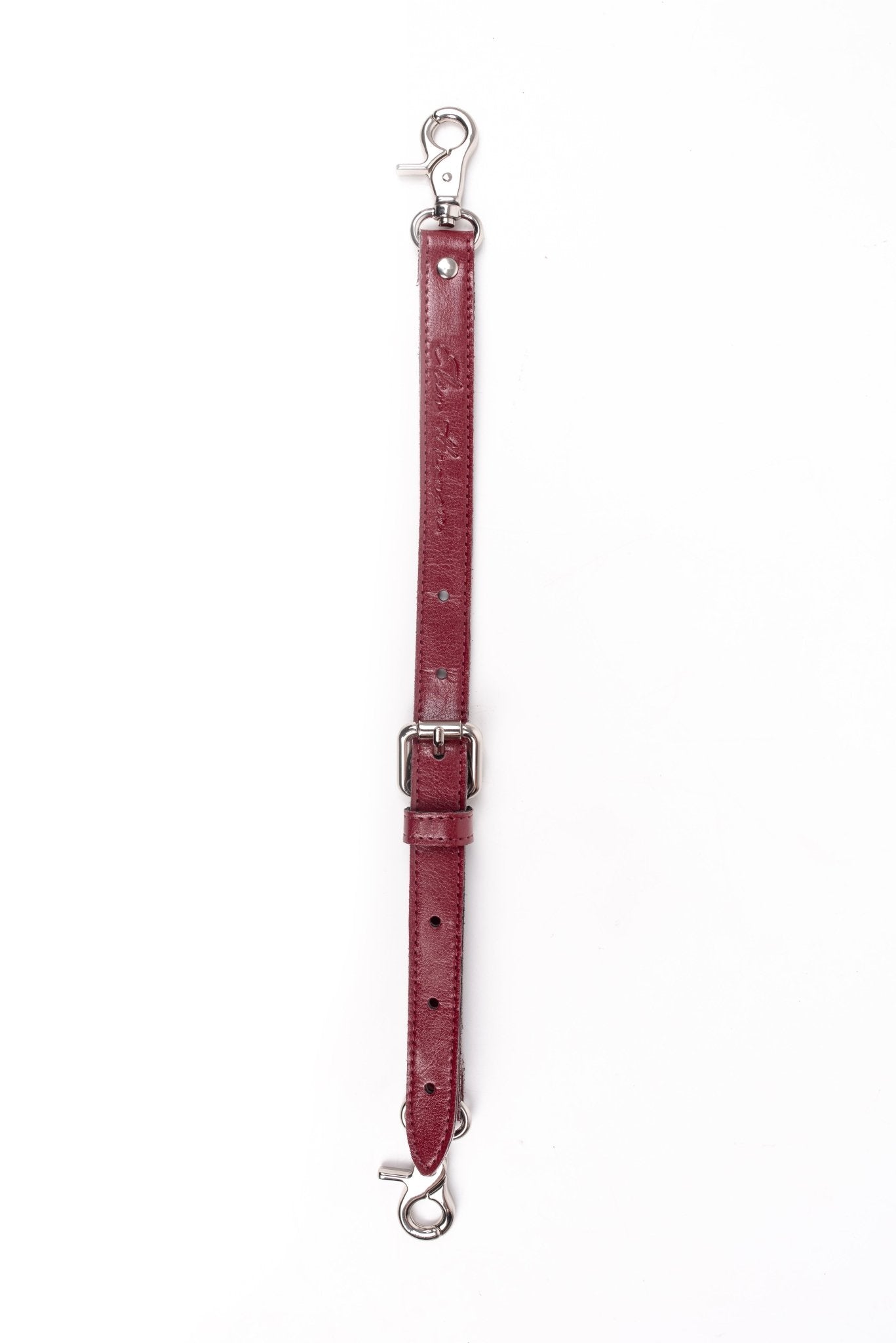 Faux Leather Adjustable Restraint Connector. Burgundy - Elinlatex