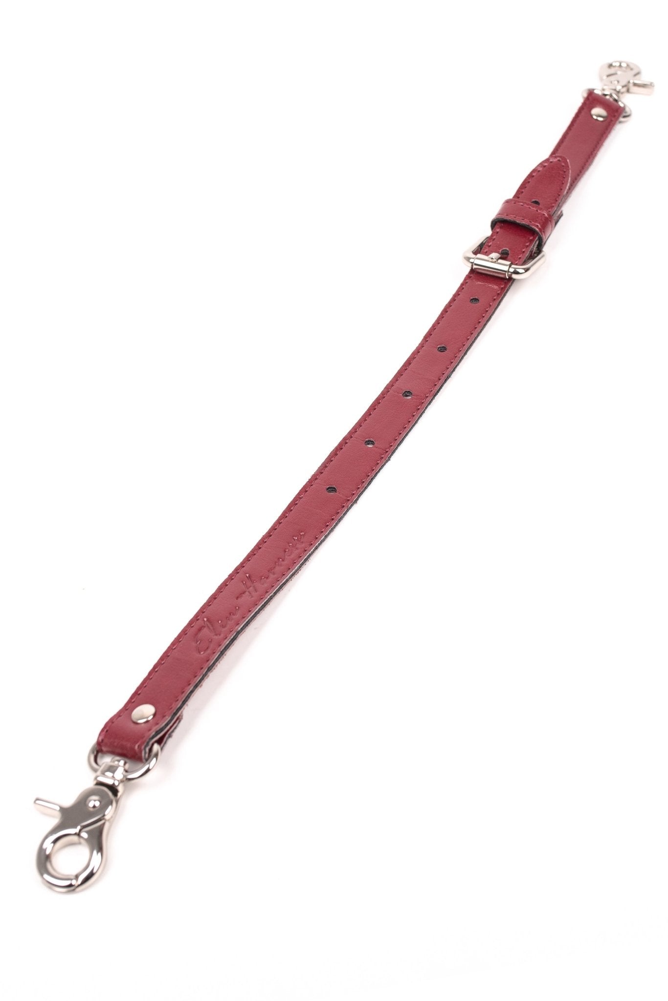 Faux Leather Adjustable Restraint Connector. Burgundy - Elinlatex