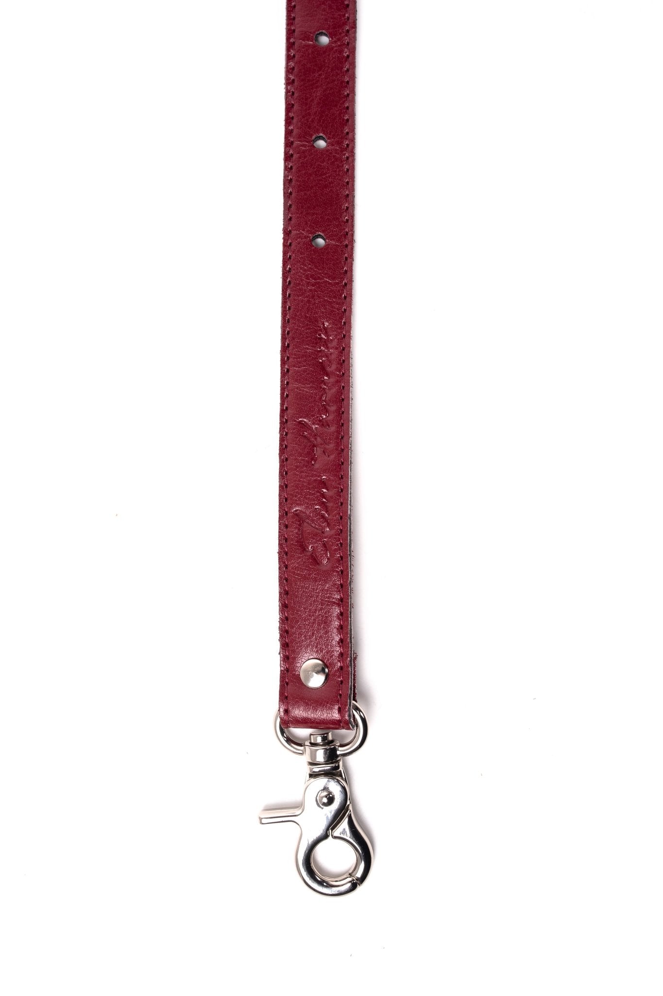 Faux Leather Adjustable Restraint Connector. Burgundy - Elinlatex